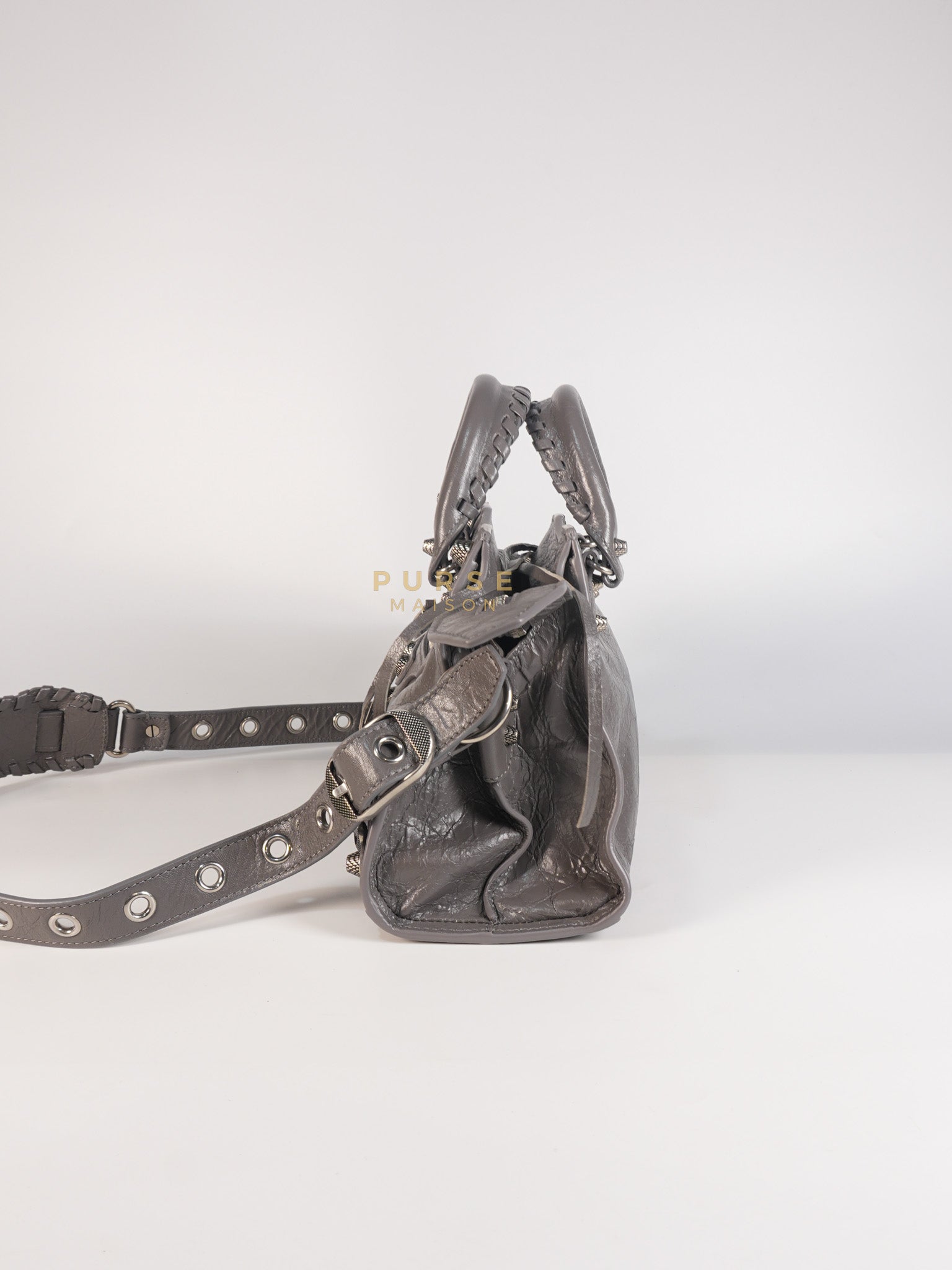 Neo Cagole Arena XS in Dark Grey Agneau Leather | Purse Maison Luxury Bags Shop