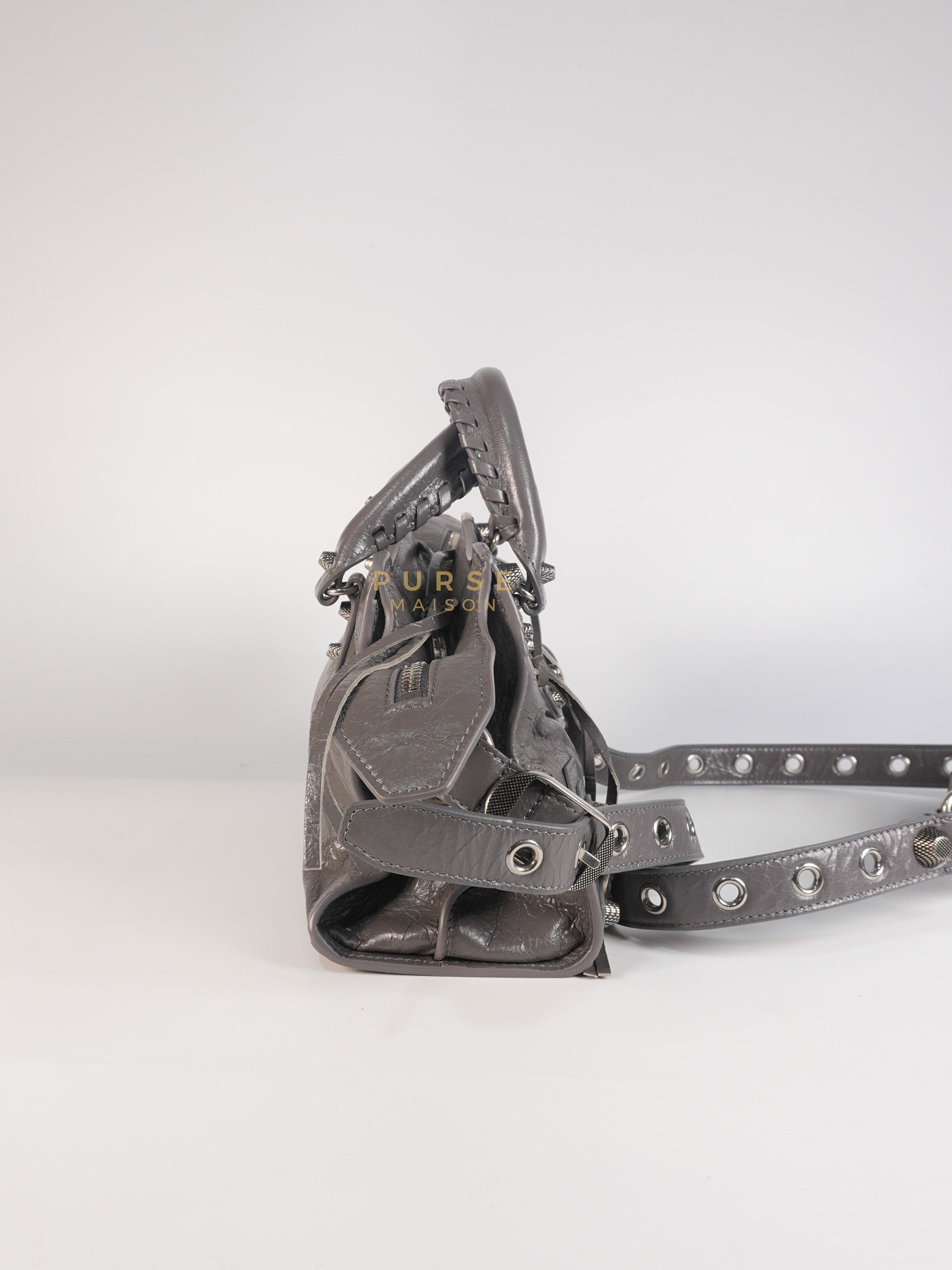 Neo Cagole Arena XS in Dark Grey Agneau Leather | Purse Maison Luxury Bags Shop