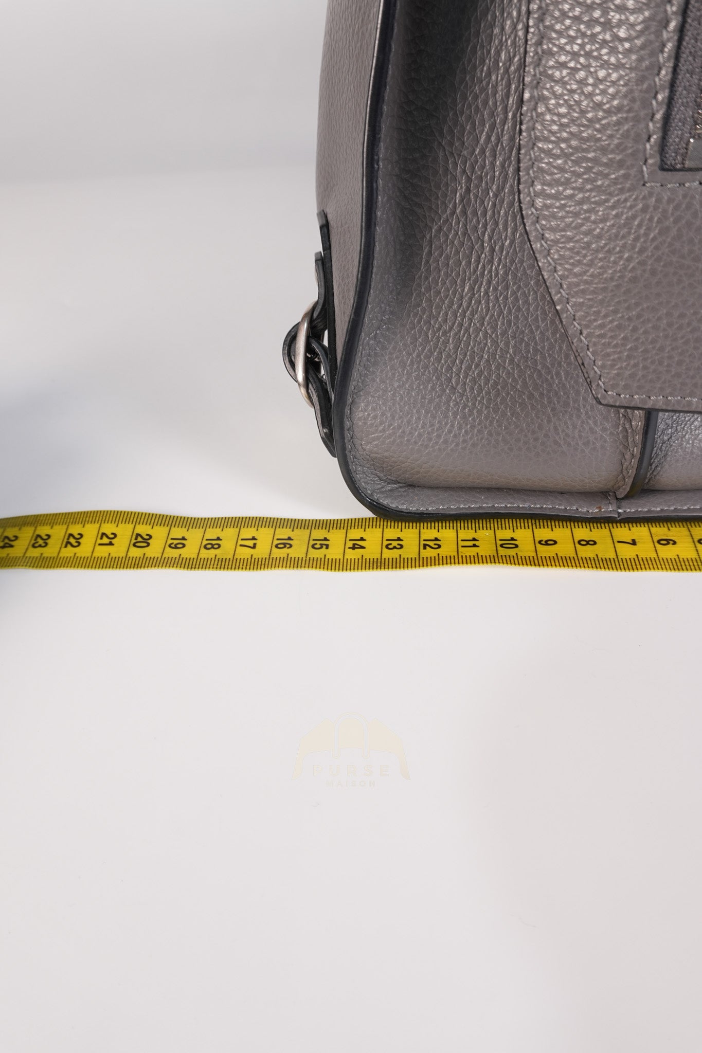 Neo Classic City Small Bag in Grey Grained Calfskin Leather & Silver Hardware | Purse Maison Luxury Bags Shop