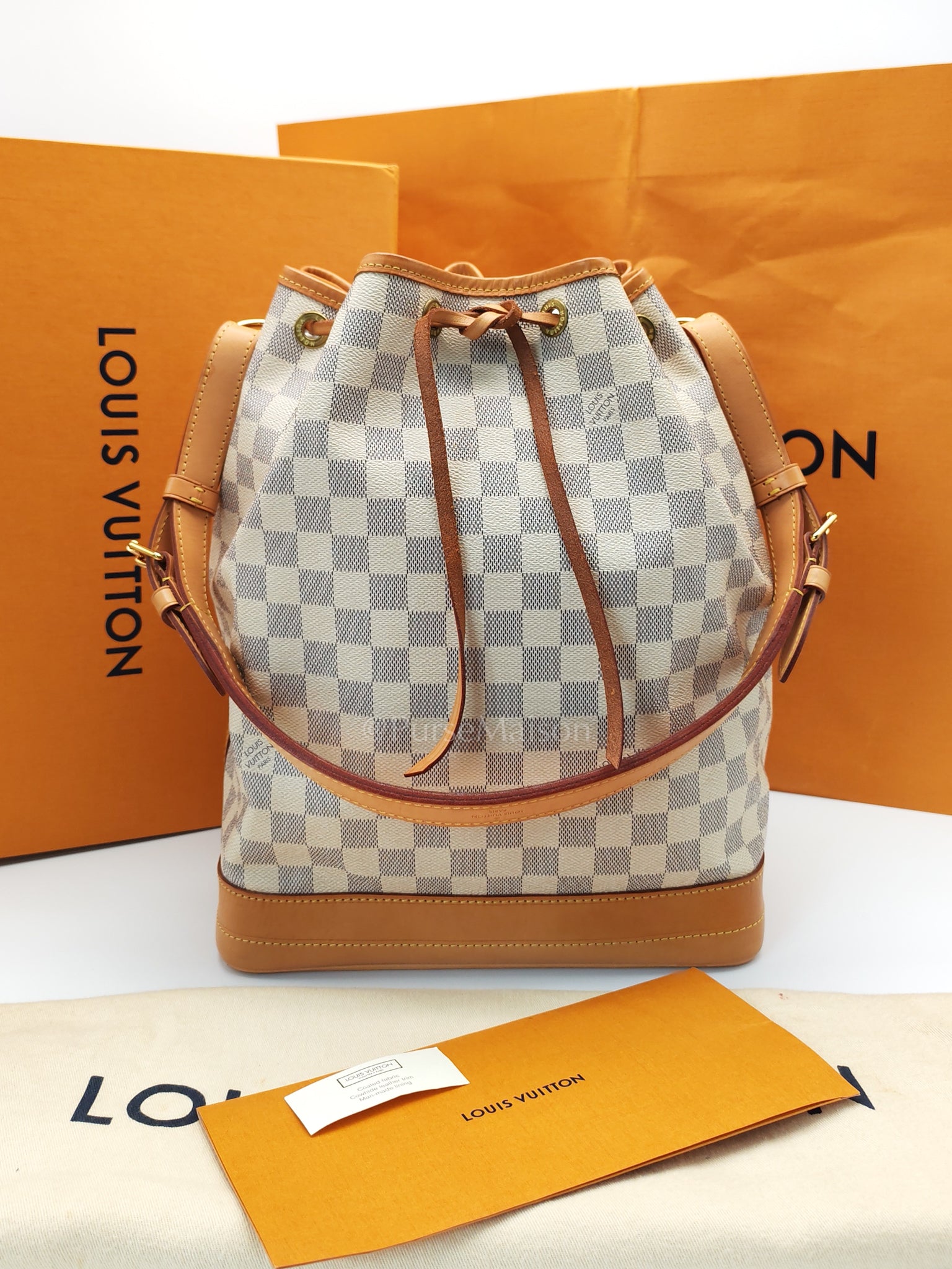 Neo Noe GM in Damier Azur Canvas Bucket Bag (Date Code: SA0173) | Purse Maison Luxury Bags Shop