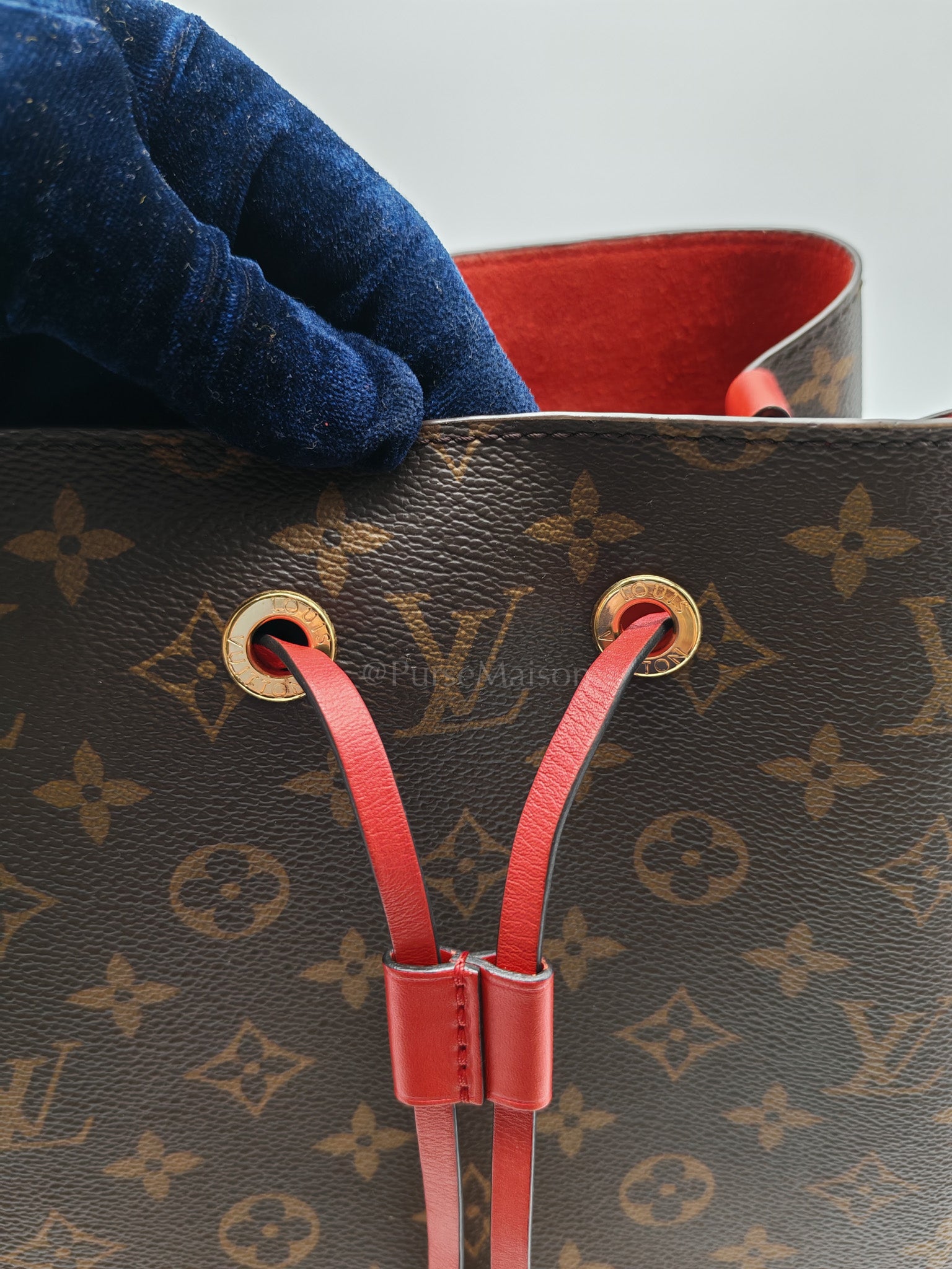 Neo Noe MM in Monogram Coquelicot Bucket Bag (Date Coce: SD2149) | Purse Maison Luxury Bags Shop