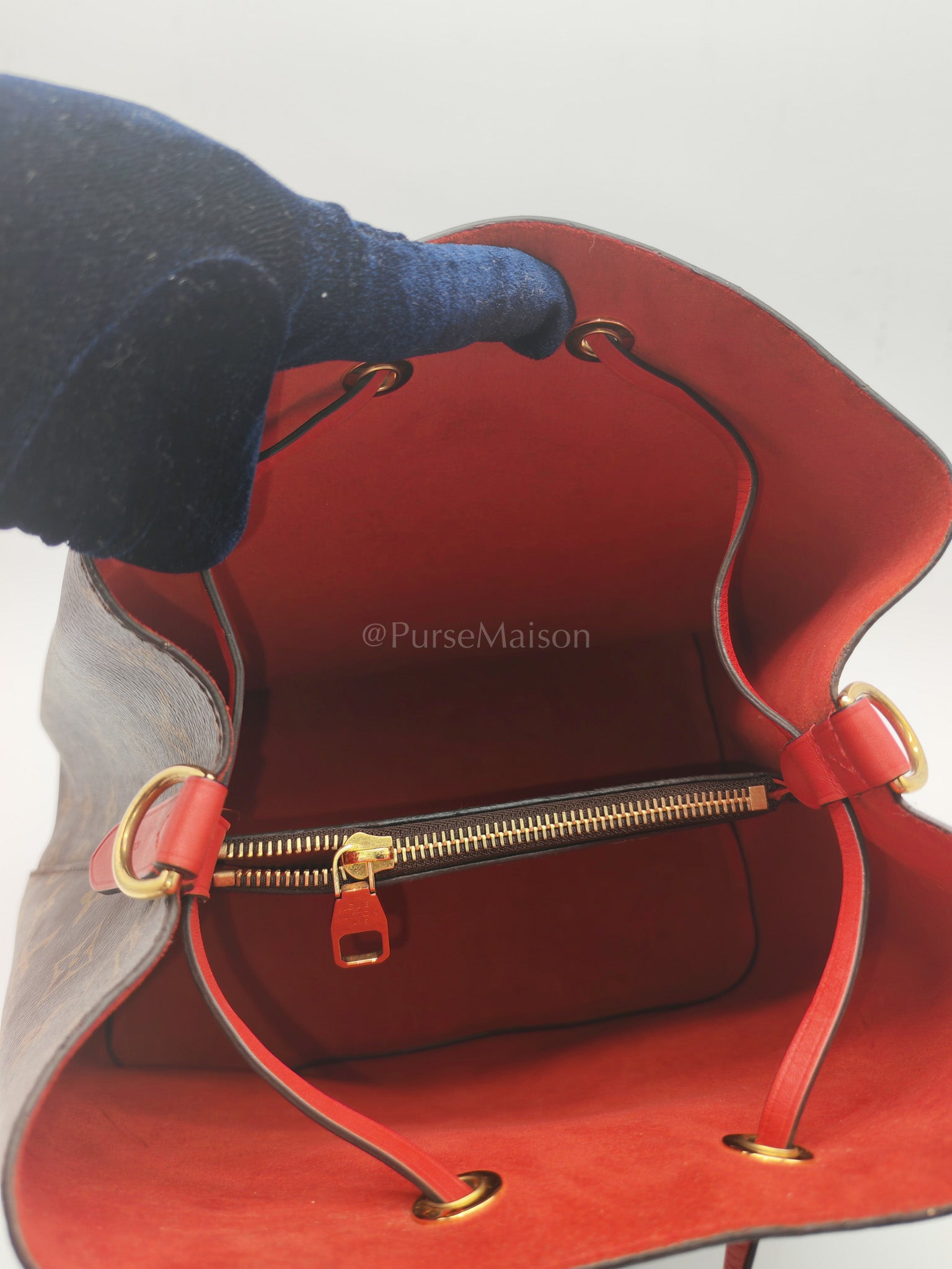 Neo Noe MM in Monogram Coquelicot Bucket Bag (Date Code: SR3167) | Purse Maison Luxury Bags Shop