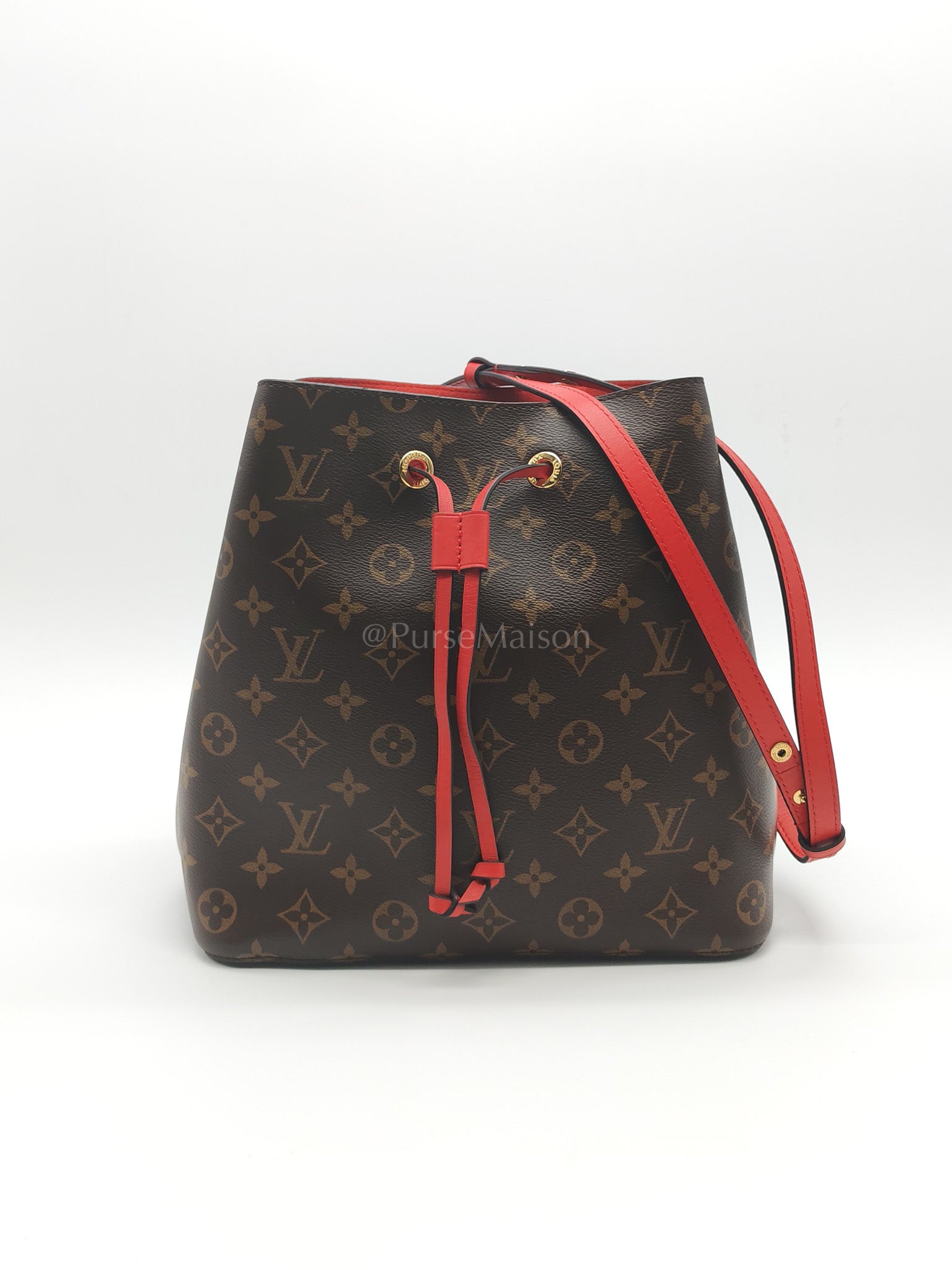Neo Noe MM in Monogram Coquelicot Bucket Bag (Date Code: SR3167) | Purse Maison Luxury Bags Shop
