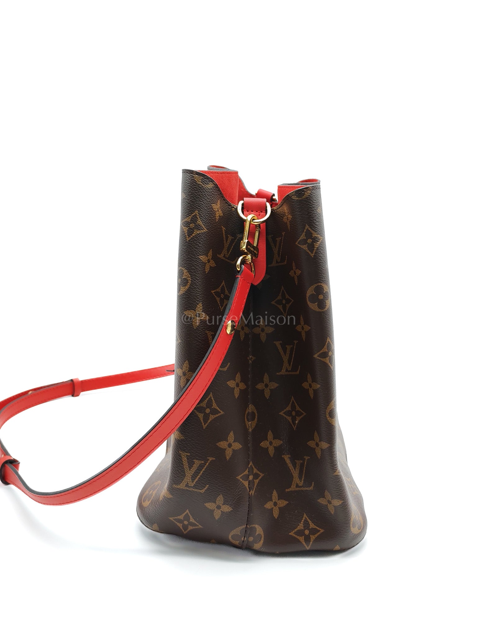 Neo Noe MM in Monogram Coquelicot Bucket Bag (Date Code: SR3167) | Purse Maison Luxury Bags Shop