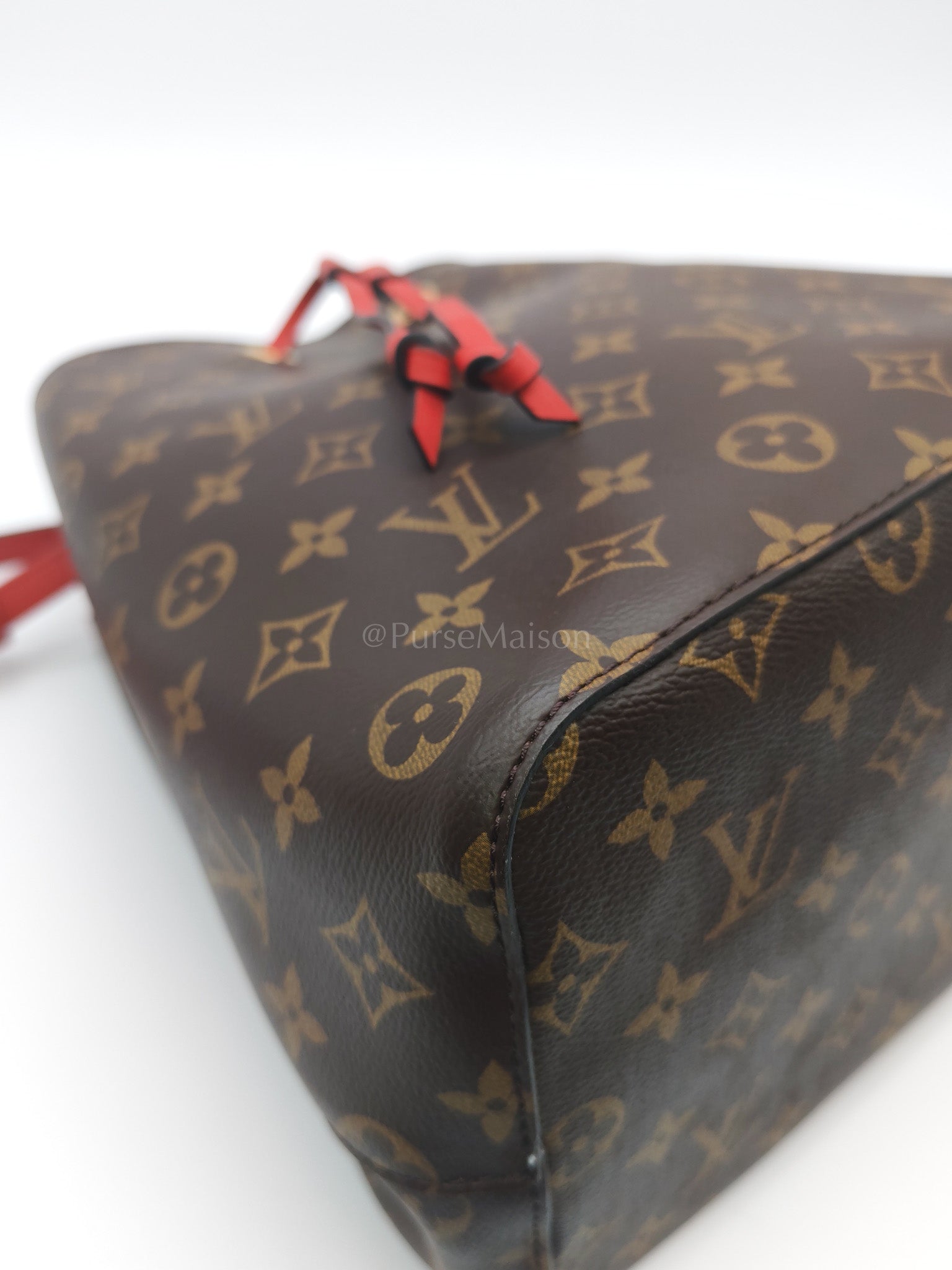 Neo Noe MM in Monogram Coquelicot Bucket Bag (Date Code: SR3167) | Purse Maison Luxury Bags Shop