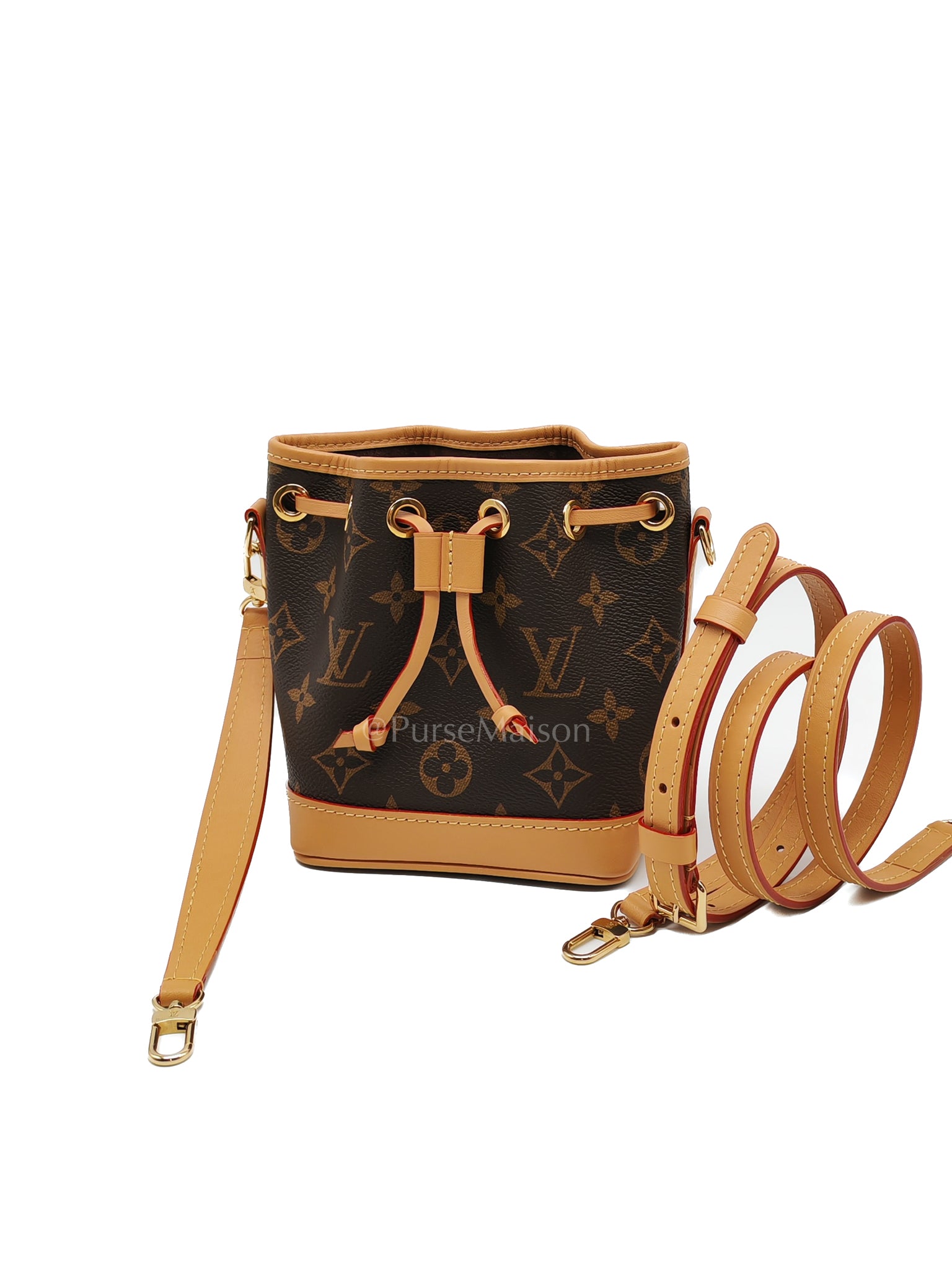 Neo Noe Nano in Monogram Canvas Bucket Bag (Microchip) | Purse Maison Luxury Bags Shop
