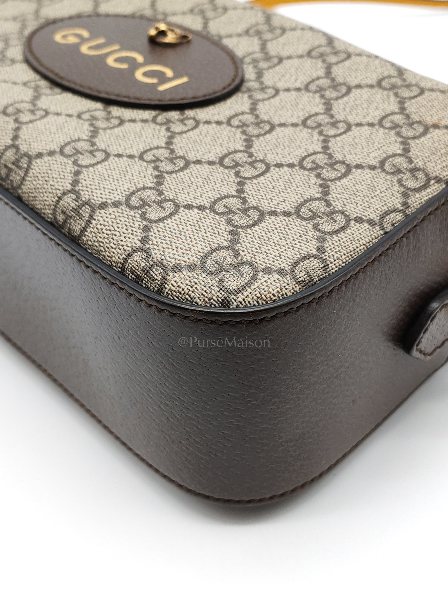 Neo Vintage Camera Bag in Brown GG Supreme Canvas with Tiger Head Logo & Gold Hardware | Purse Maison Luxury Bags Shop