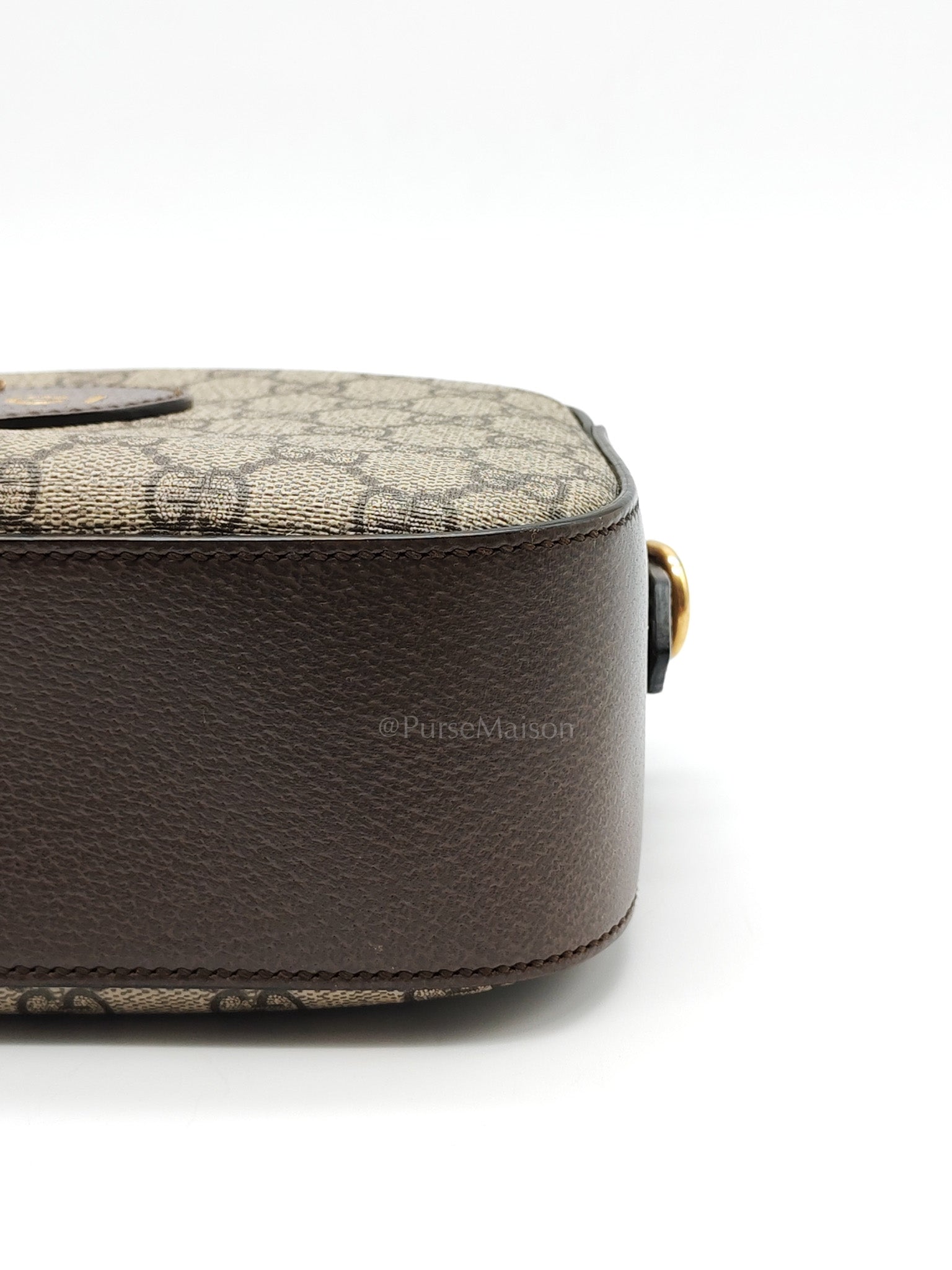 Neo Vintage Camera Bag in Brown GG Supreme Canvas with Tiger Head Logo & Gold Hardware | Purse Maison Luxury Bags Shop