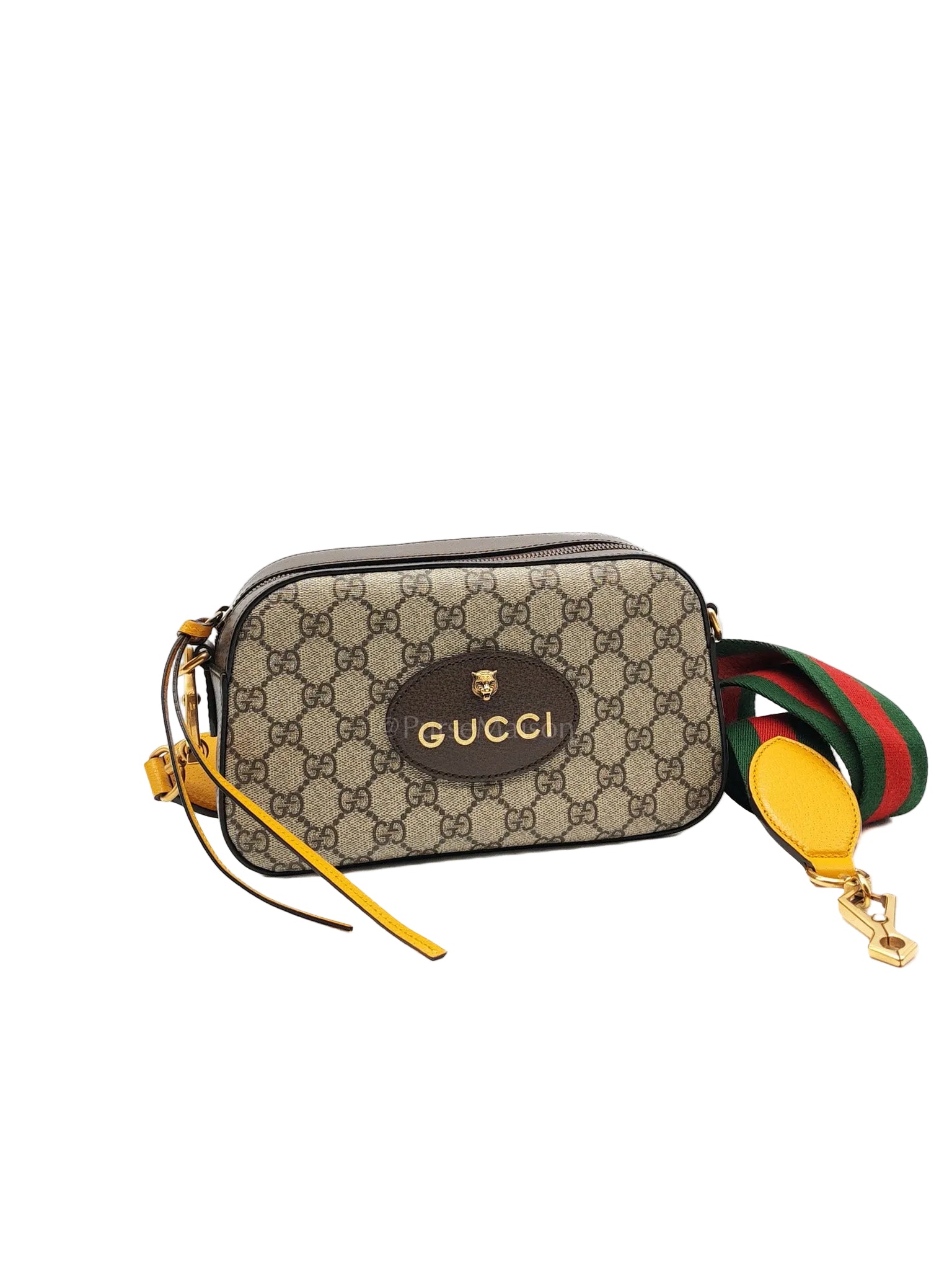 Neo Vintage Camera Bag in Brown GG Supreme Canvas with Tiger Head Logo & Gold Hardware | Purse Maison Luxury Bags Shop
