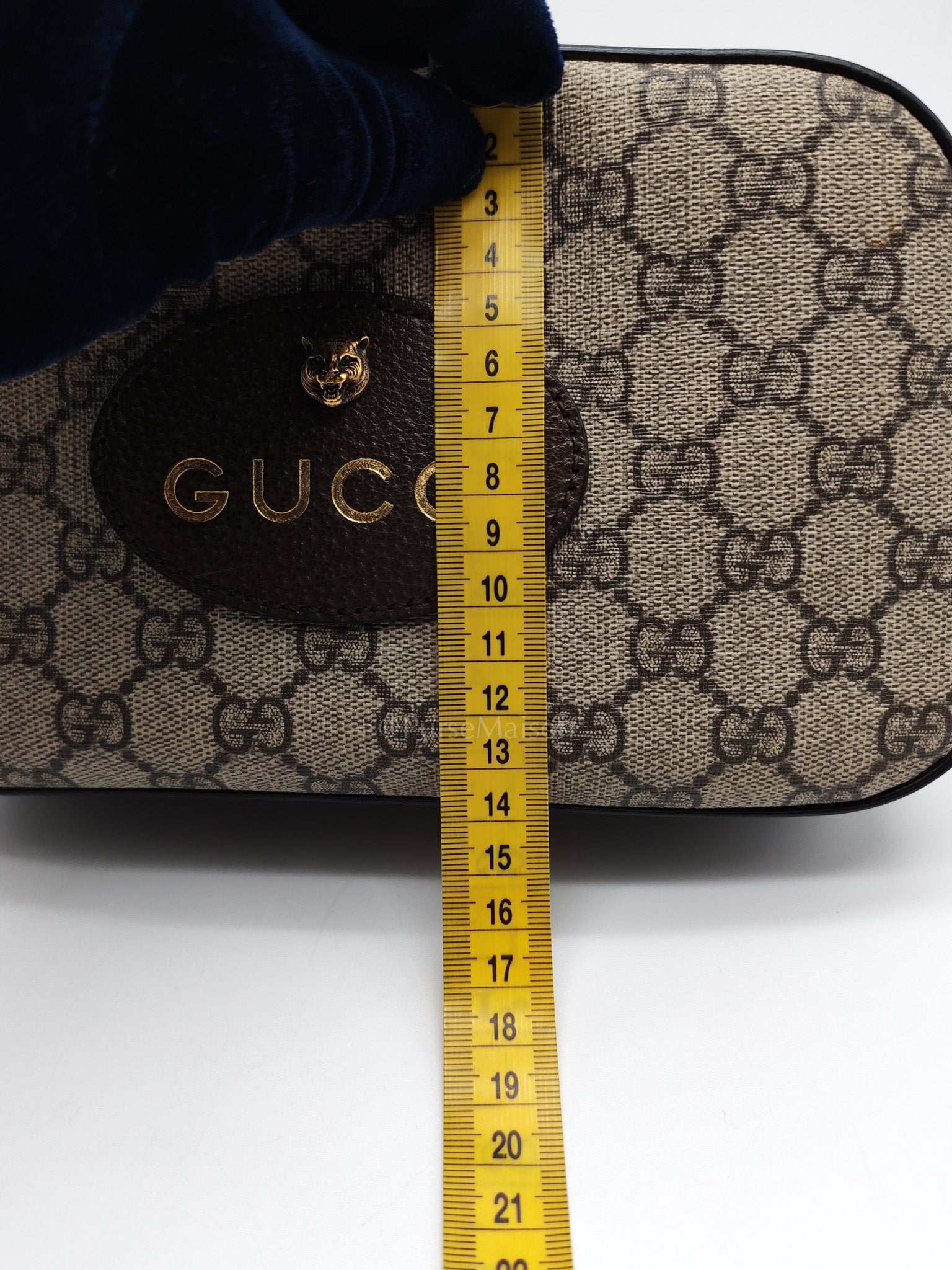 Neo Vintage Camera Bag in Brown GG Supreme Canvas with Tiger Head Logo & Gold Hardware | Purse Maison Luxury Bags Shop