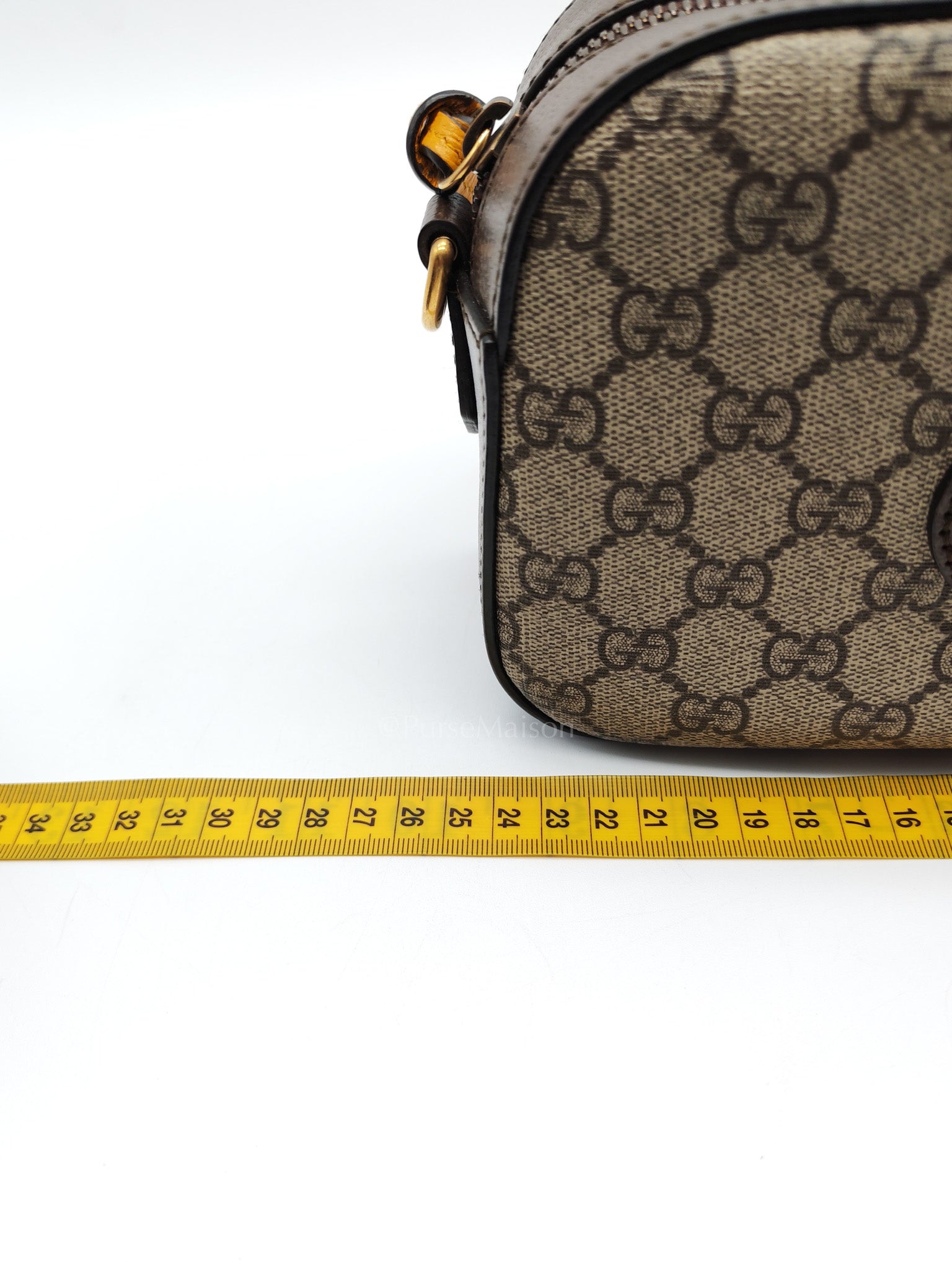 Neo Vintage Camera Bag in Brown GG Supreme Canvas with Tiger Head Logo & Gold Hardware | Purse Maison Luxury Bags Shop