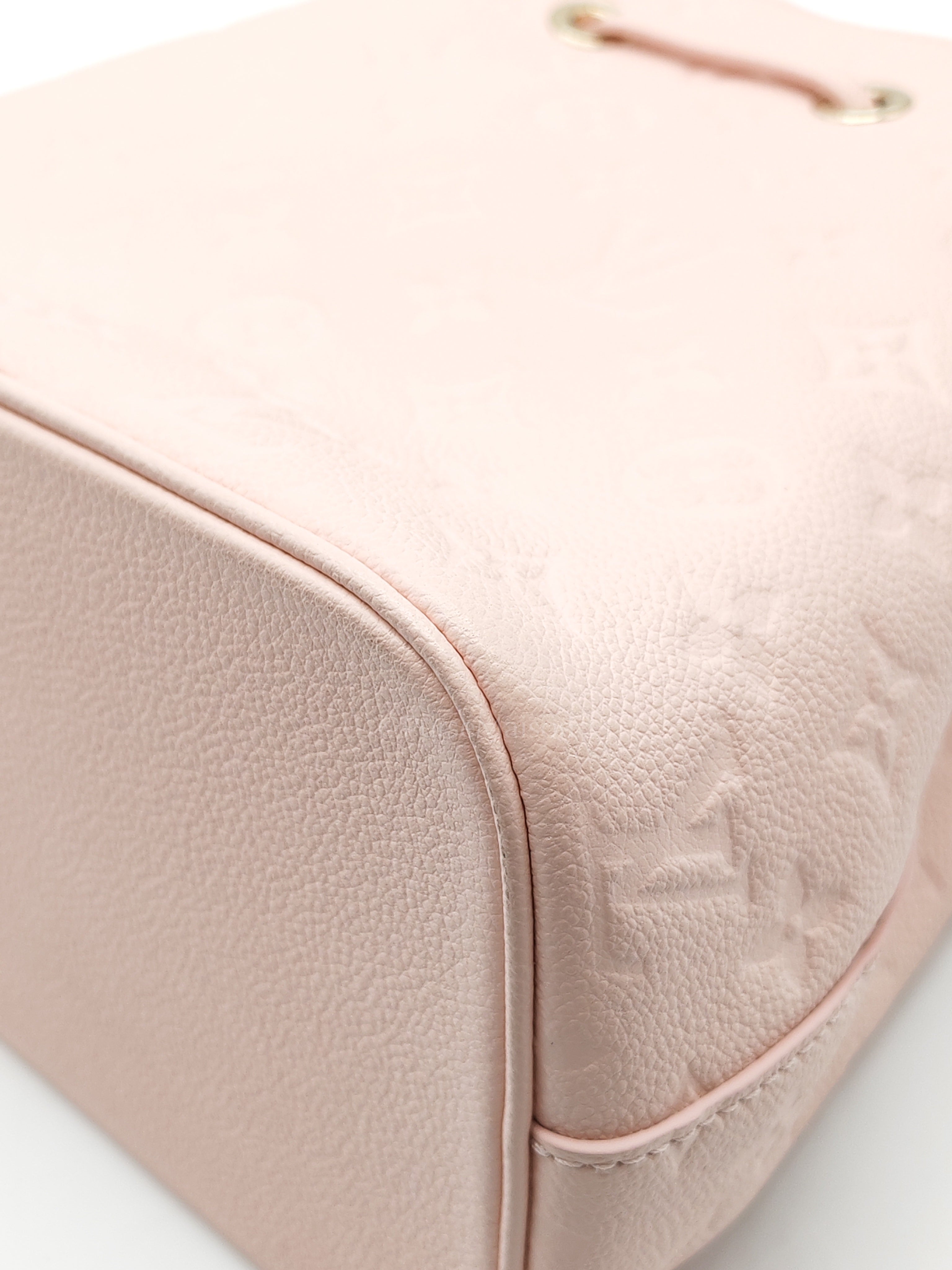 NeoNoe BB in Opal Pink Monogram Empriente Leather & Light Gold Hardware Microchip | Purse Maison Luxury Bags Shop