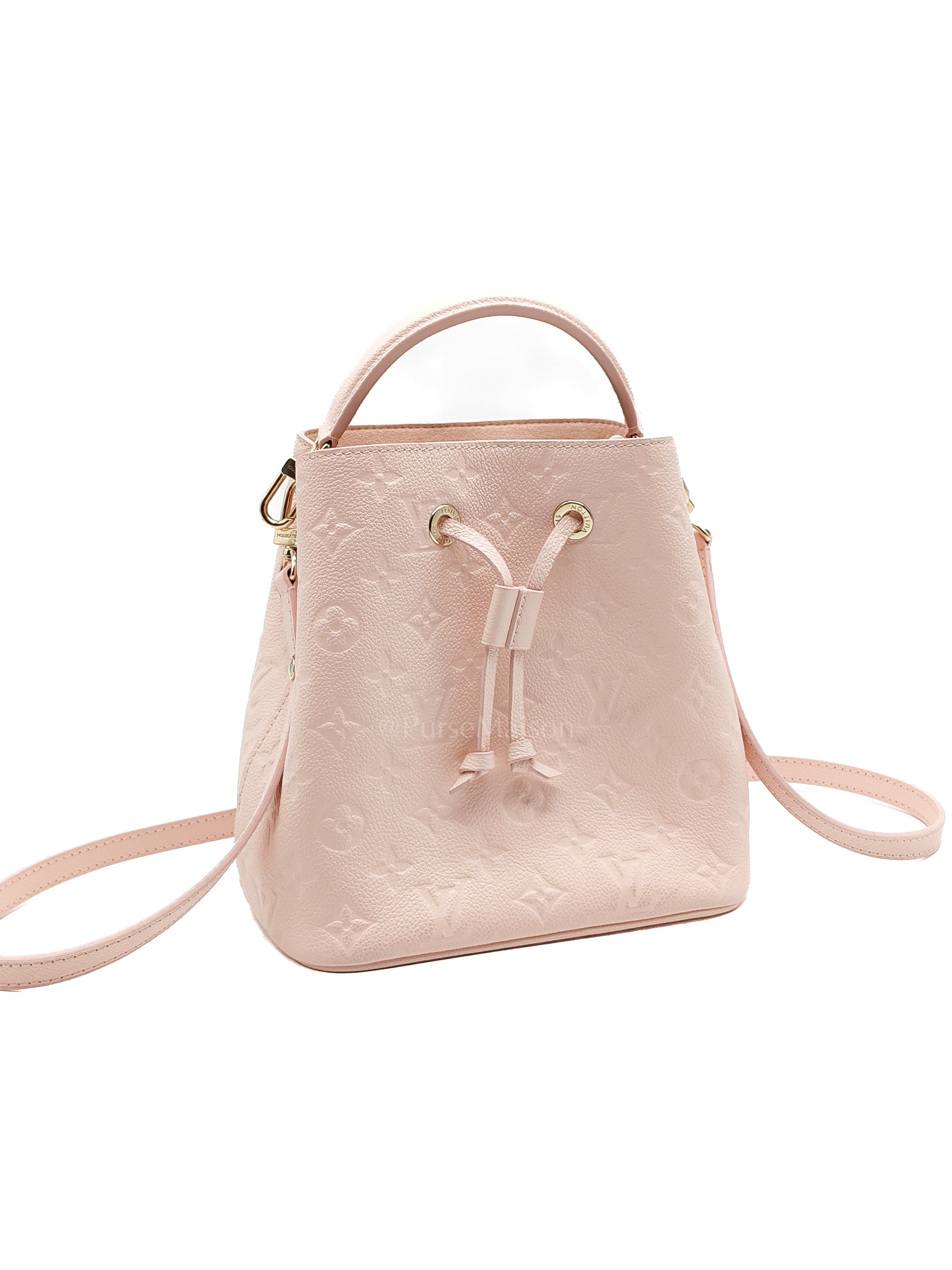 NeoNoe BB in Opal Pink Monogram Empriente Leather & Light Gold Hardware Microchip | Purse Maison Luxury Bags Shop