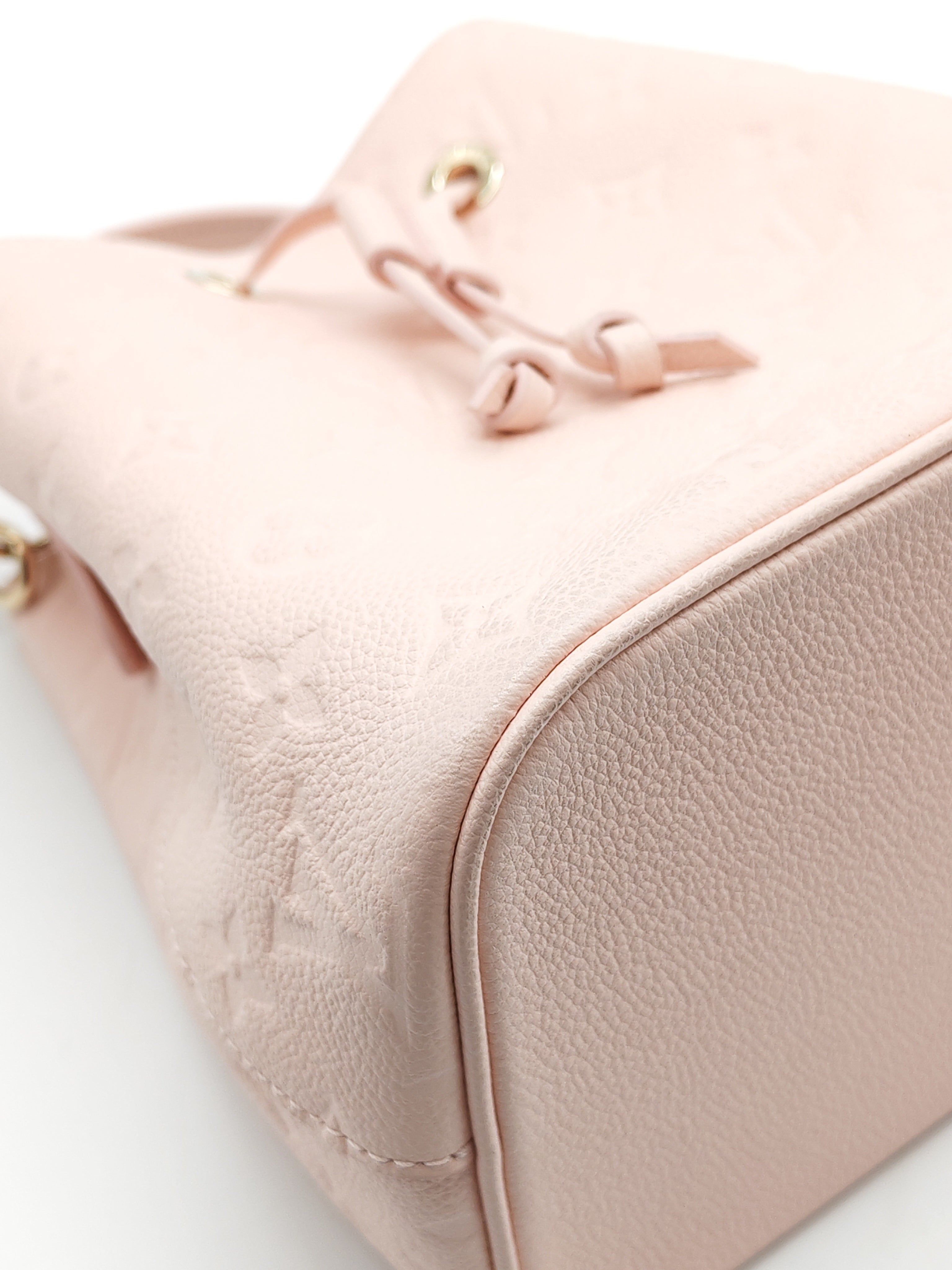 NeoNoe BB in Opal Pink Monogram Empriente Leather & Light Gold Hardware Microchip | Purse Maison Luxury Bags Shop