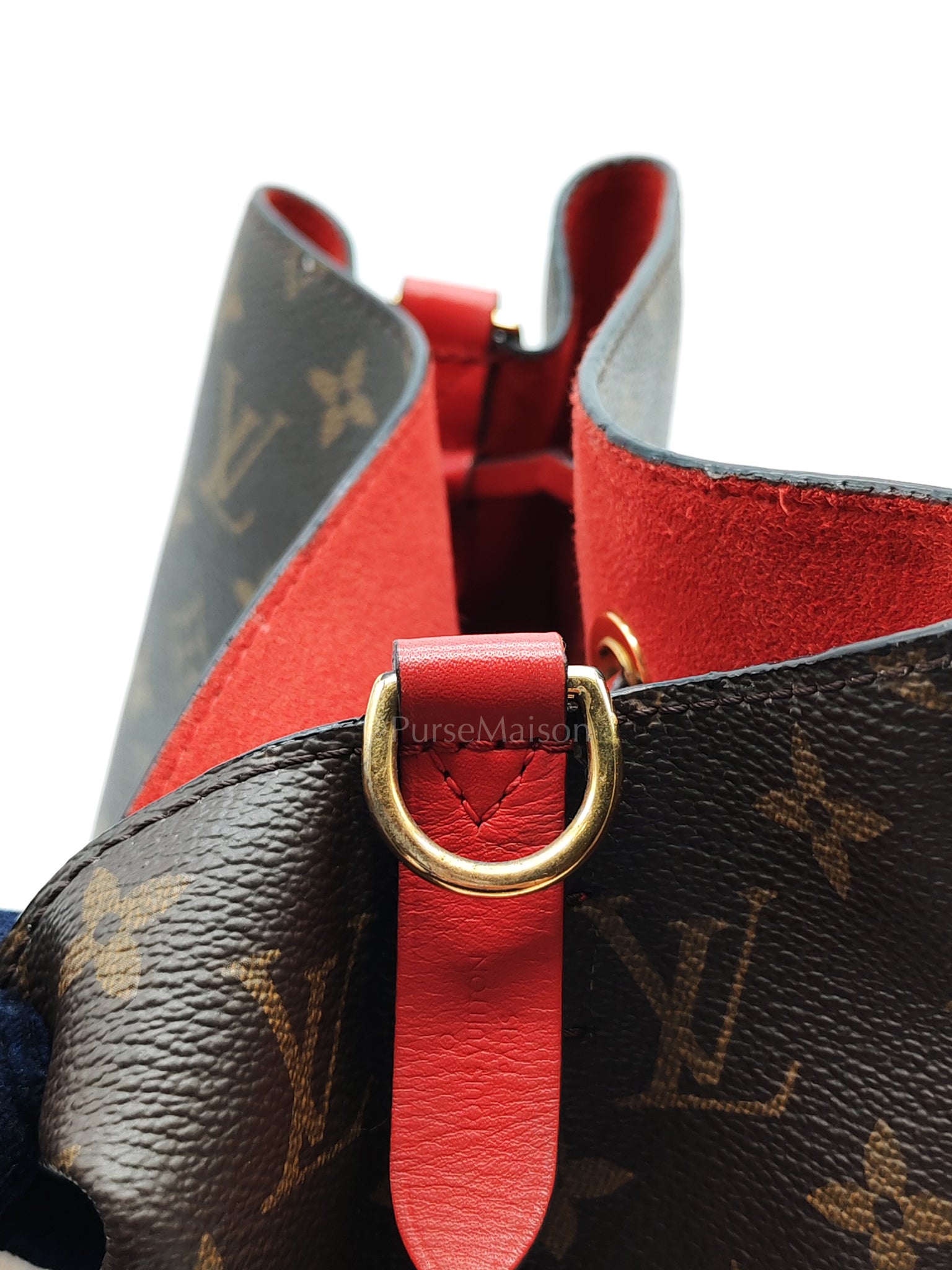 Neonoe Bucket Bag Monogram Canvas and Red (Date code: SP4117) | Purse Maison Luxury Bags Shop