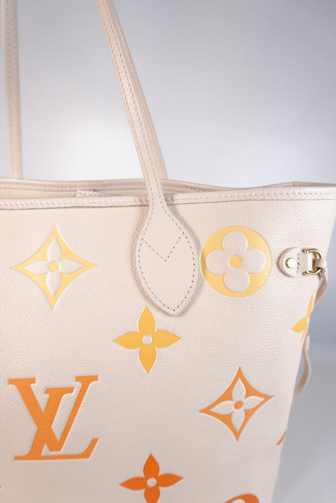 Neverfull MM Cream Monogram Empreinte Leather(Microchip) | Purse Maison Luxury Bags Shop