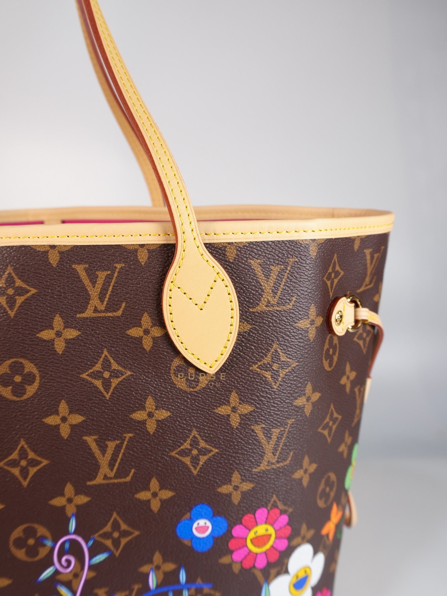 Neverfull MM in Takashi Murakami Monogram Canvas(Microchip) | Purse Maison Luxury Bags Shop