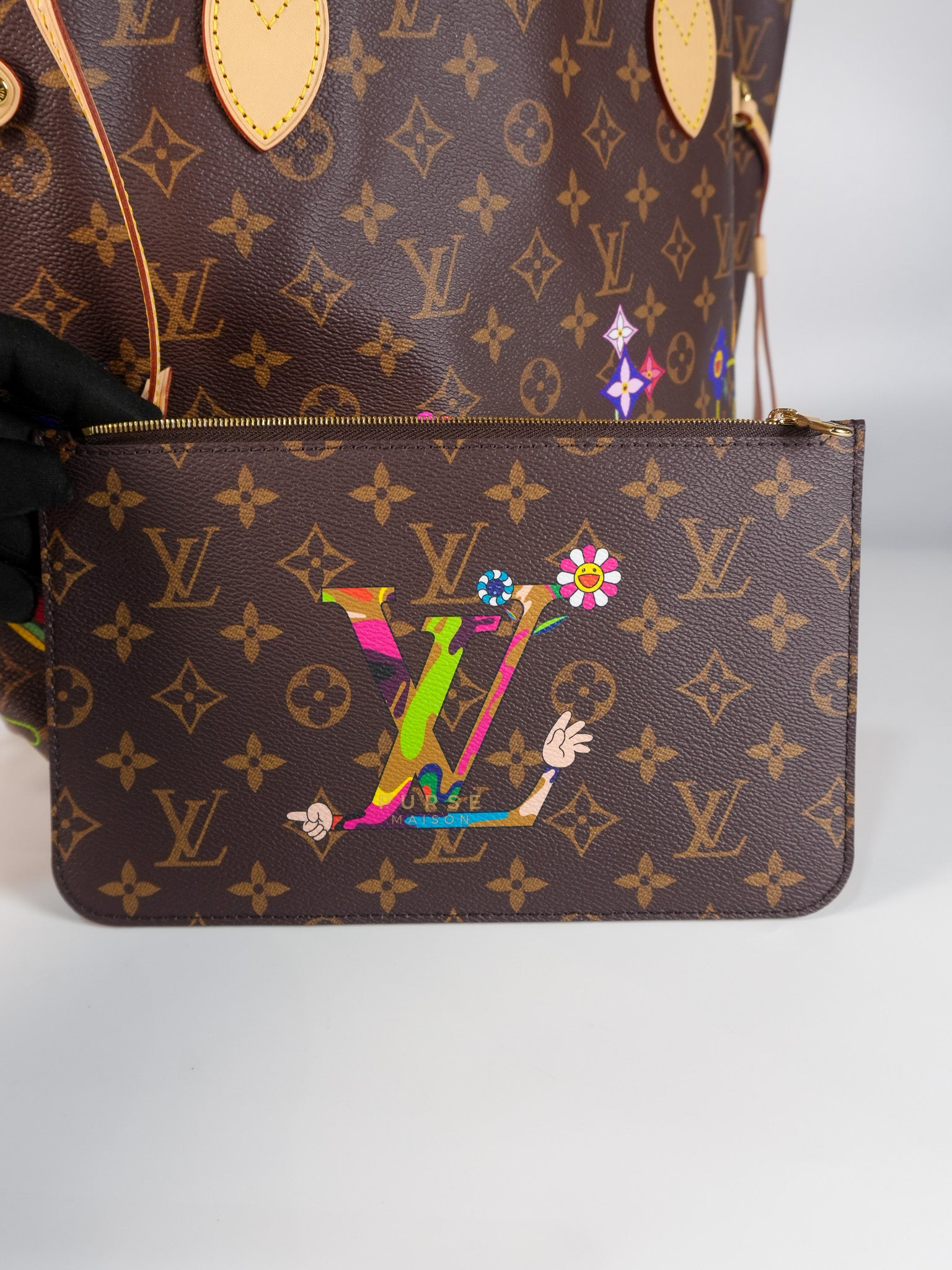 Neverfull MM in Takashi Murakami Monogram Canvas(Microchip) | Purse Maison Luxury Bags Shop