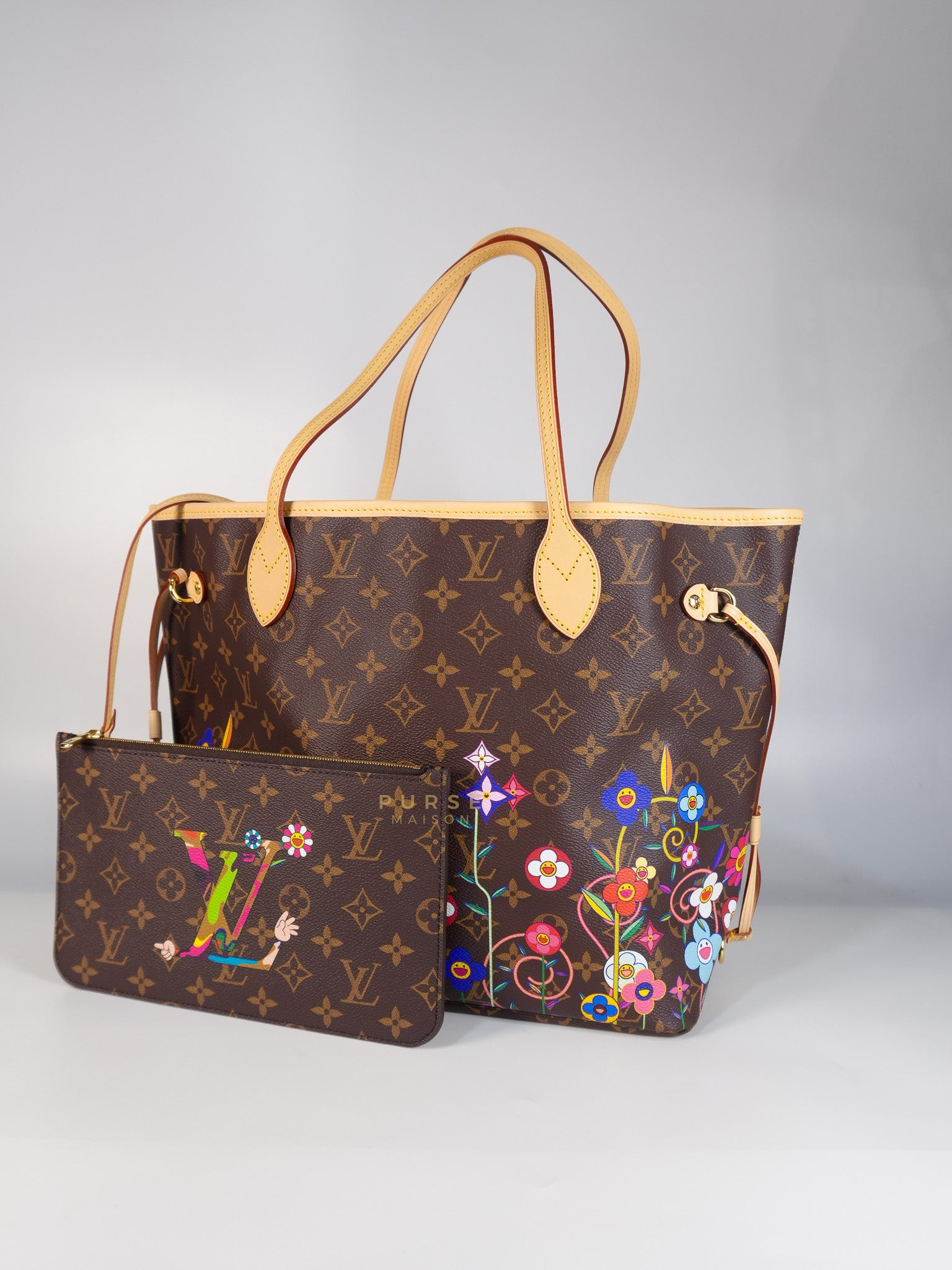 Neverfull MM in Takashi Murakami Monogram Canvas(Microchip) | Purse Maison Luxury Bags Shop