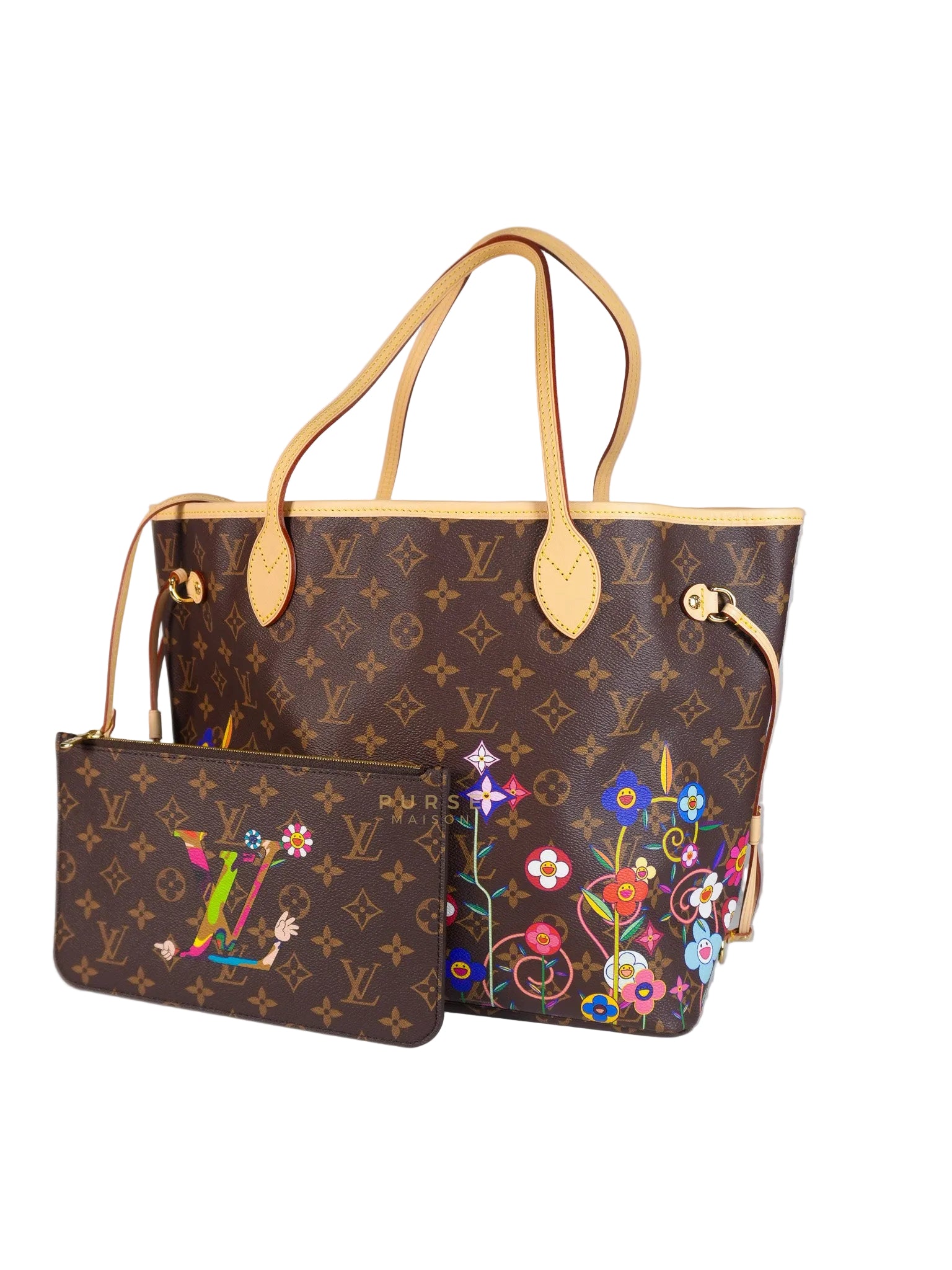 Neverfull MM in Takashi Murakami Monogram Canvas(Microchip) | Purse Maison Luxury Bags Shop