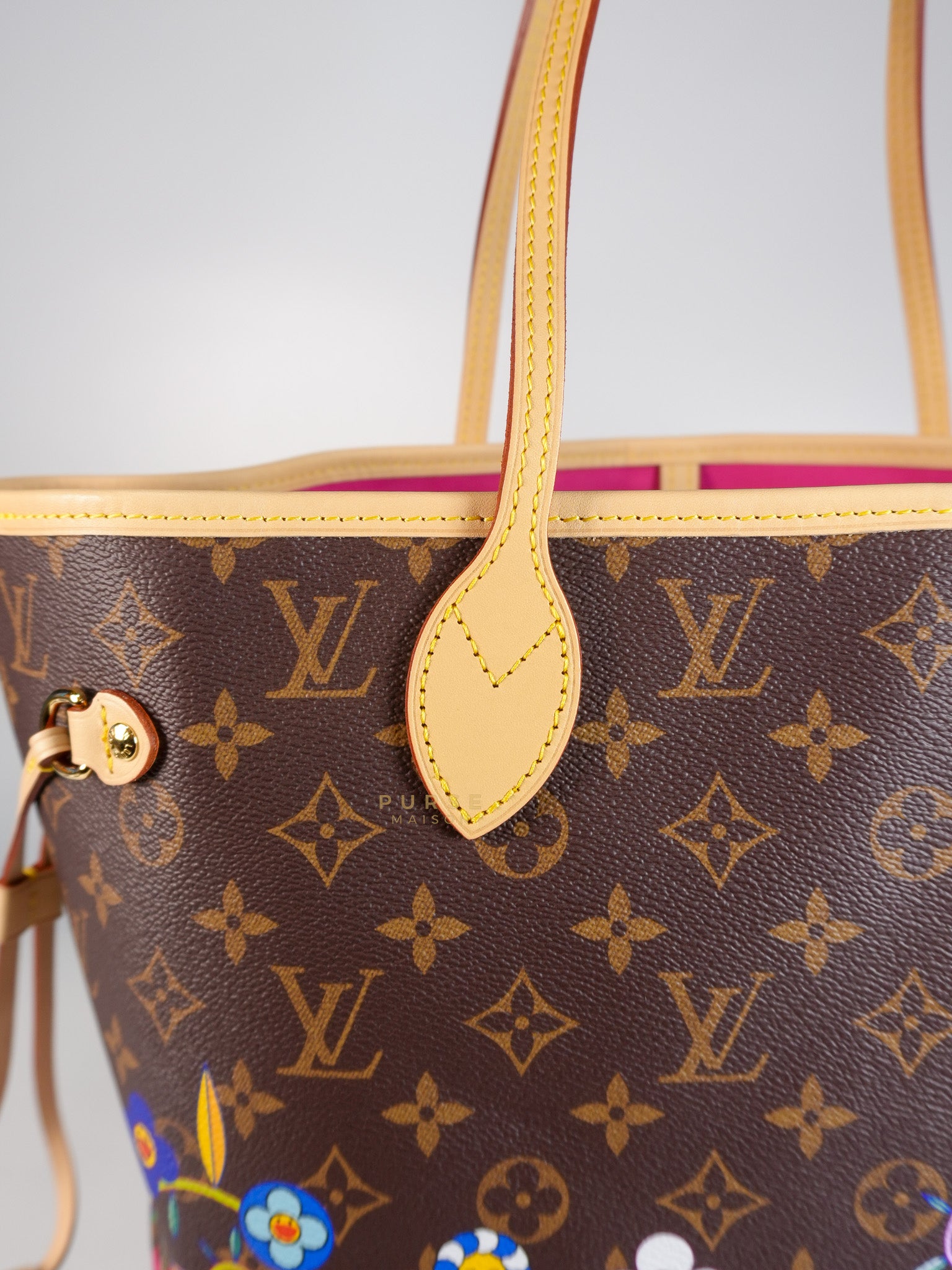 Neverfull MM in Takashi Murakami Monogram Canvas(Microchip) | Purse Maison Luxury Bags Shop