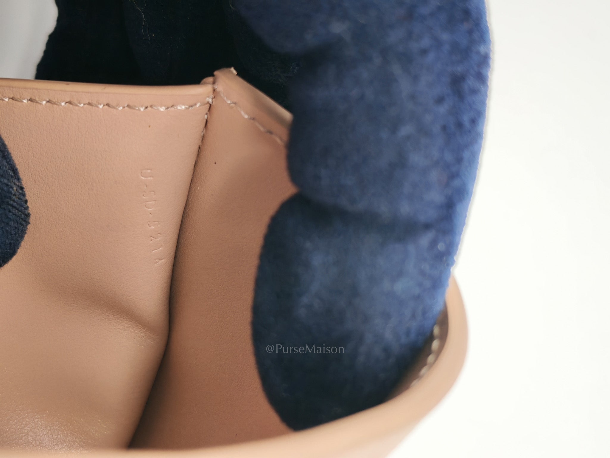 Fine Strap Wallet Nino in Peach Supple Grained Calsking Leather & Gold Hardware
