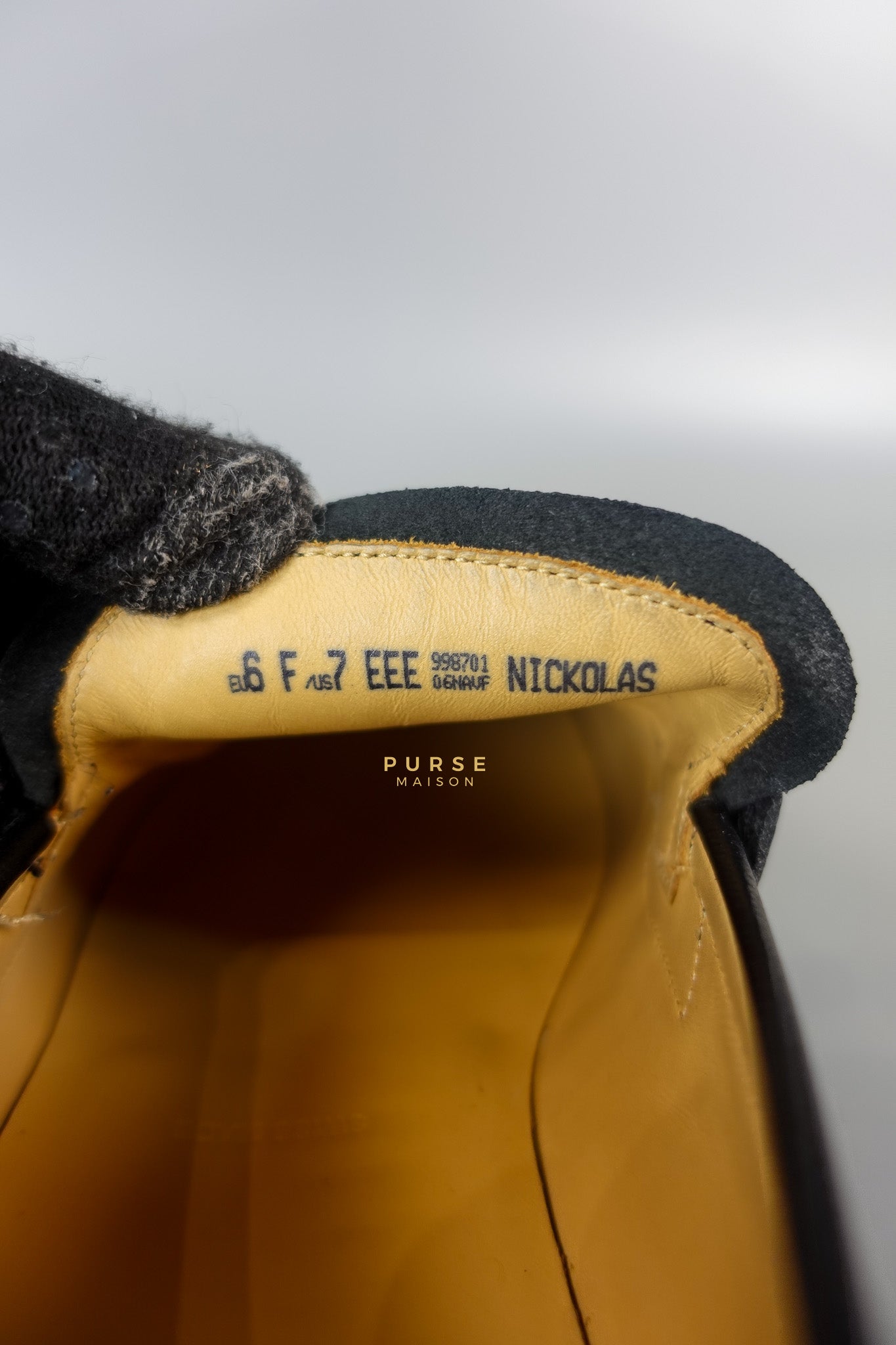 Nickolas Loafers For Men Black Leather Size 40 EU (25.5 cm) | Purse Maison Luxury Bags Shop