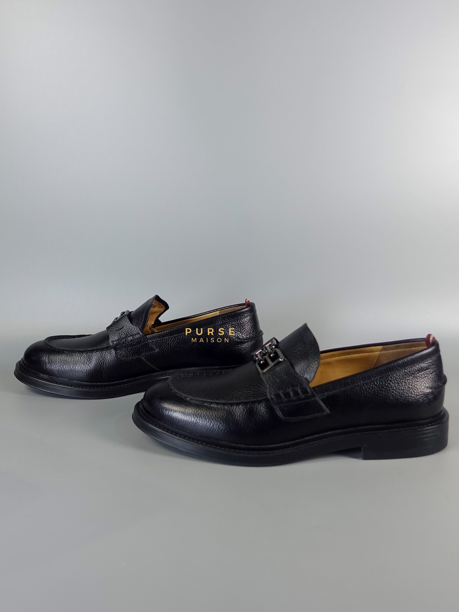 Nickolas Loafers For Men Black Leather Size 40 EU (25.5 cm) | Purse Maison Luxury Bags Shop