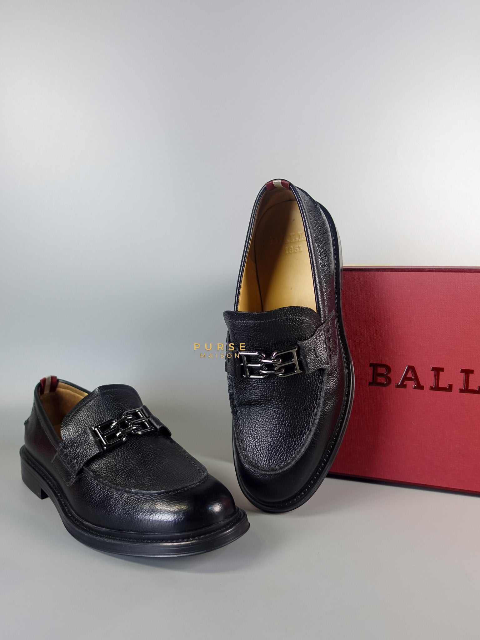 Nickolas Loafers For Men Black Leather Size 40 EU (25.5 cm) | Purse Maison Luxury Bags Shop
