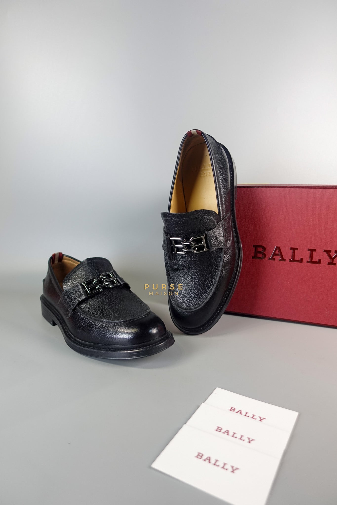 Nickolas Loafers For Men Black Leather Size 40 EU (25.5 cm) | Purse Maison Luxury Bags Shop