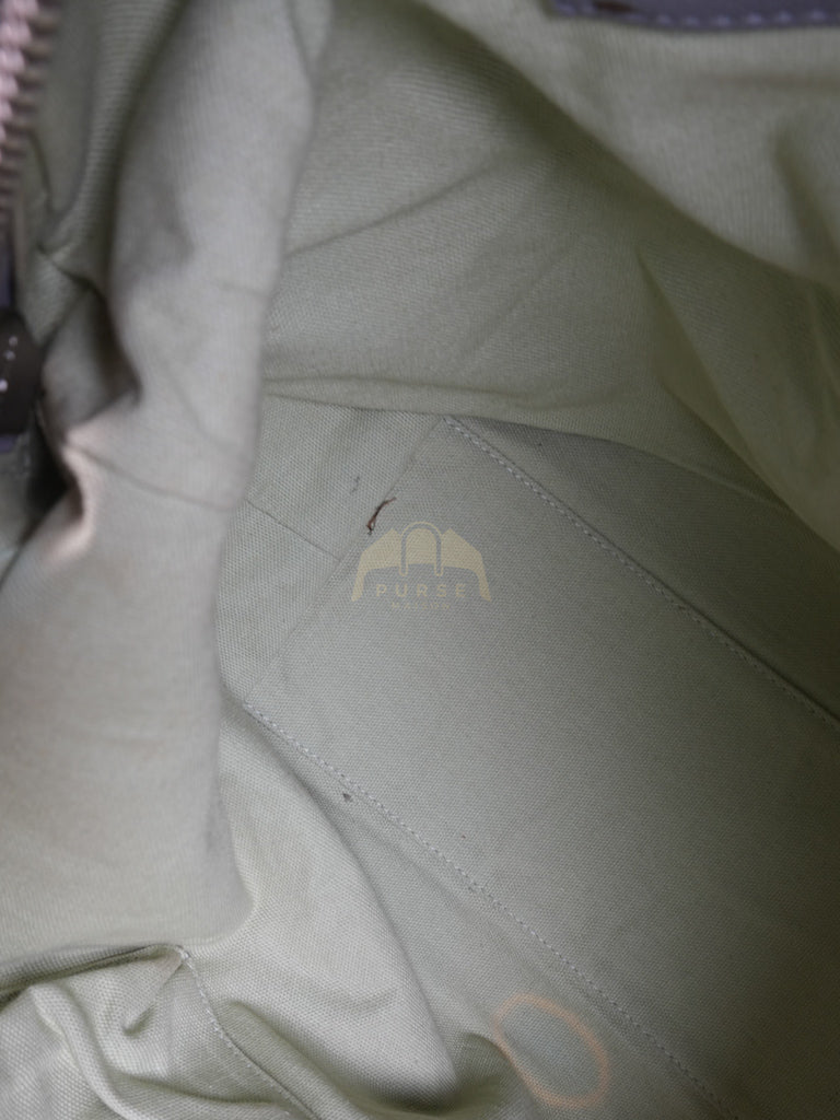 Nightingale in Large Gray Grained Calfskin Leather Shoulder Bag | Purse Maison Luxury Bags Shop