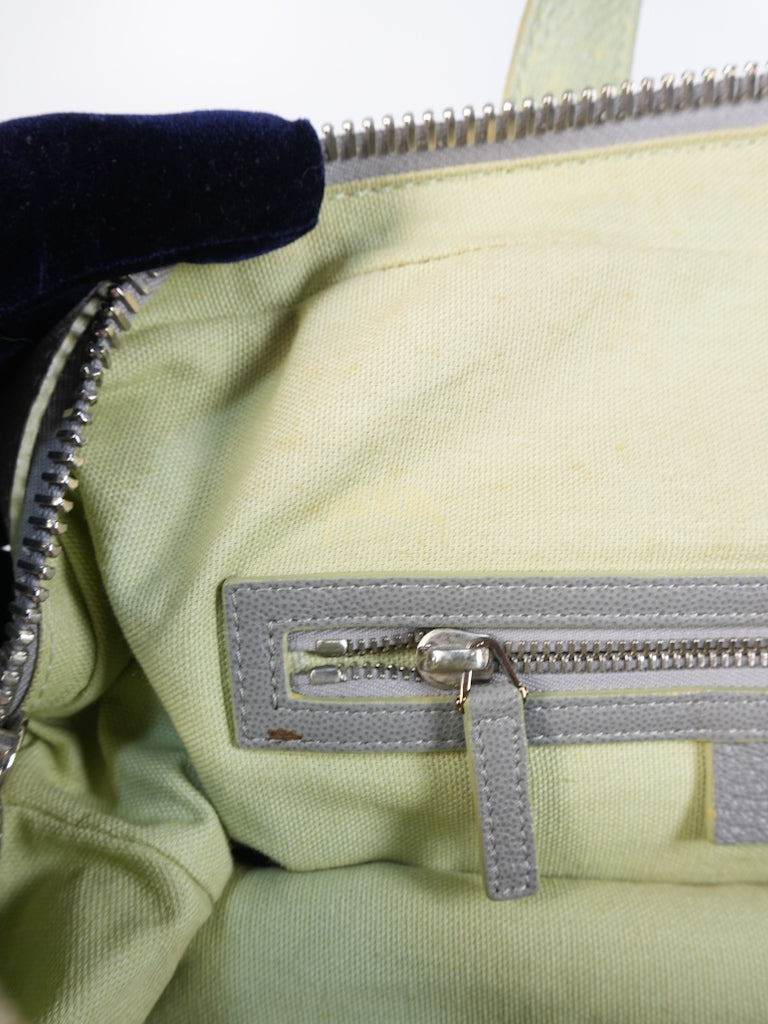 Nightingale in Large Gray Grained Calfskin Leather Shoulder Bag | Purse Maison Luxury Bags Shop