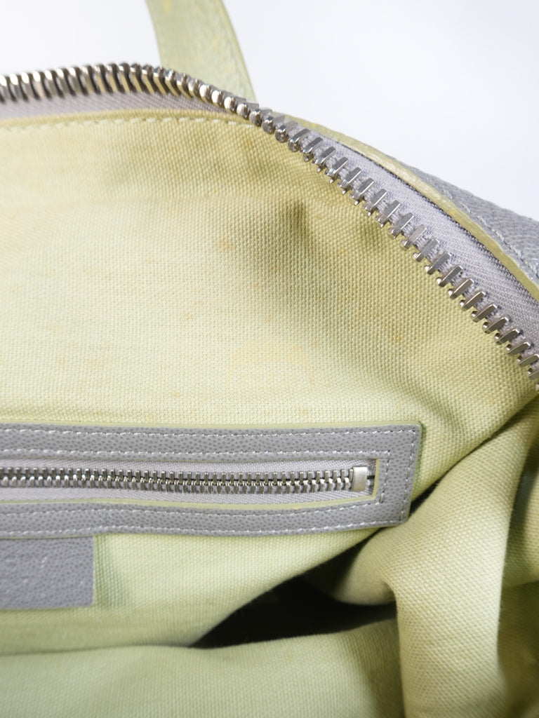 Nightingale in Large Gray Grained Calfskin Leather Shoulder Bag | Purse Maison Luxury Bags Shop