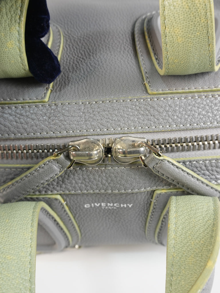 Nightingale in Large Gray Grained Calfskin Leather Shoulder Bag | Purse Maison Luxury Bags Shop