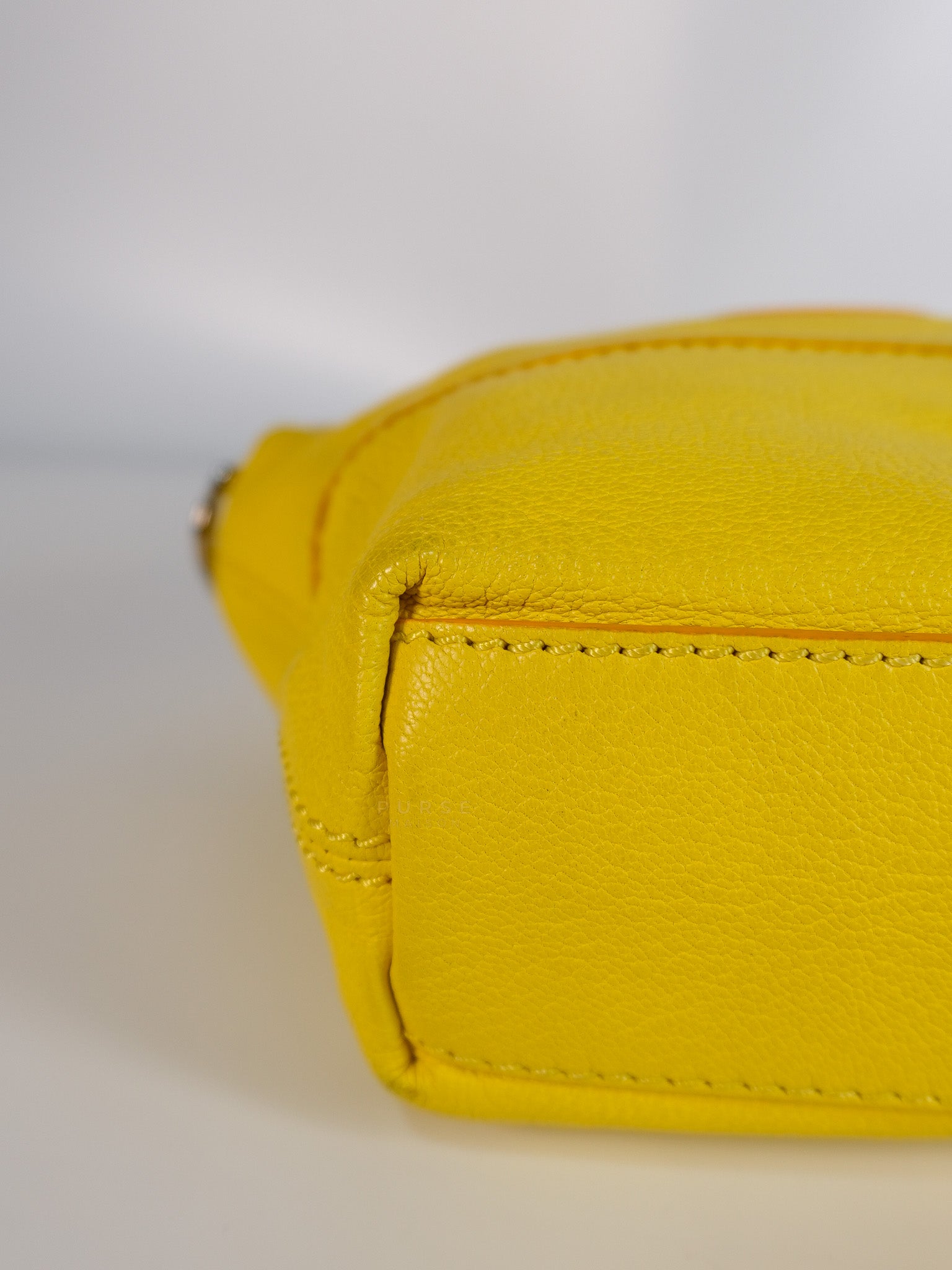 Nightingale Mini Crossbody Bag in Yellow Calfskin Leather | Purse Maison Luxury Bags Shop