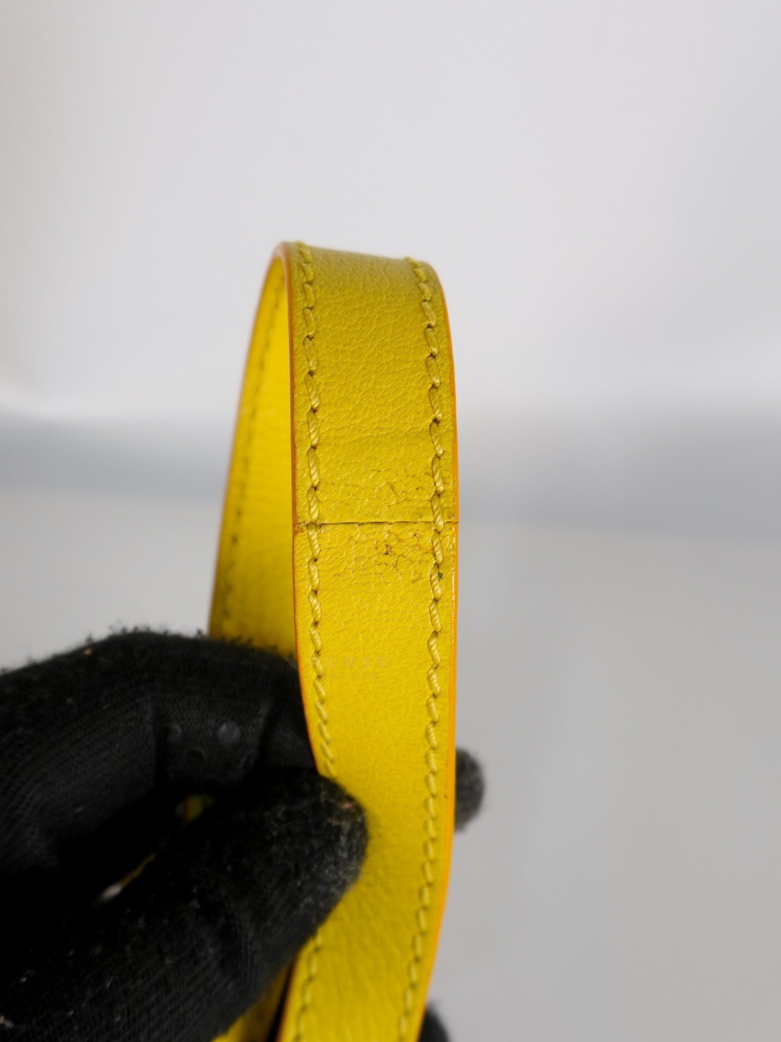 Nightingale Mini Crossbody Bag in Yellow Calfskin Leather | Purse Maison Luxury Bags Shop