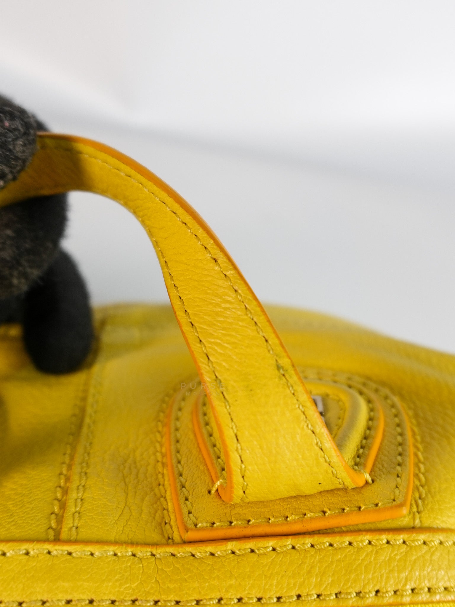 Nightingale Mini Crossbody Bag in Yellow Calfskin Leather | Purse Maison Luxury Bags Shop