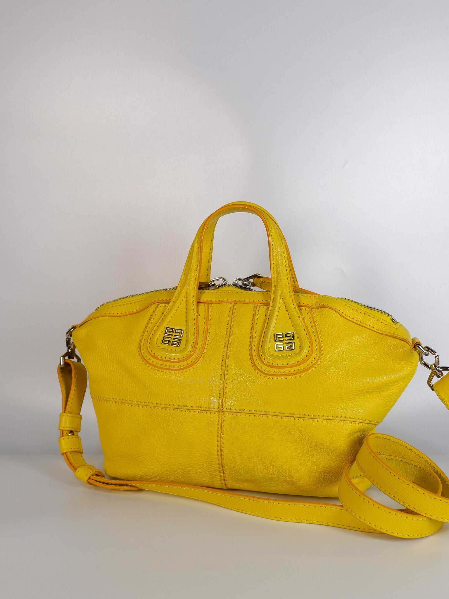 Nightingale Mini Crossbody Bag in Yellow Calfskin Leather | Purse Maison Luxury Bags Shop