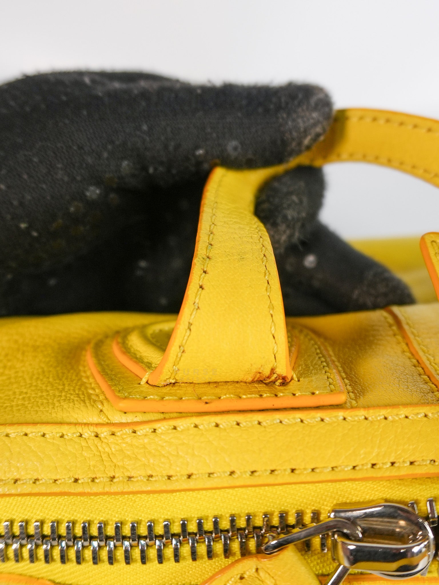 Nightingale Mini Crossbody Bag in Yellow Calfskin Leather | Purse Maison Luxury Bags Shop