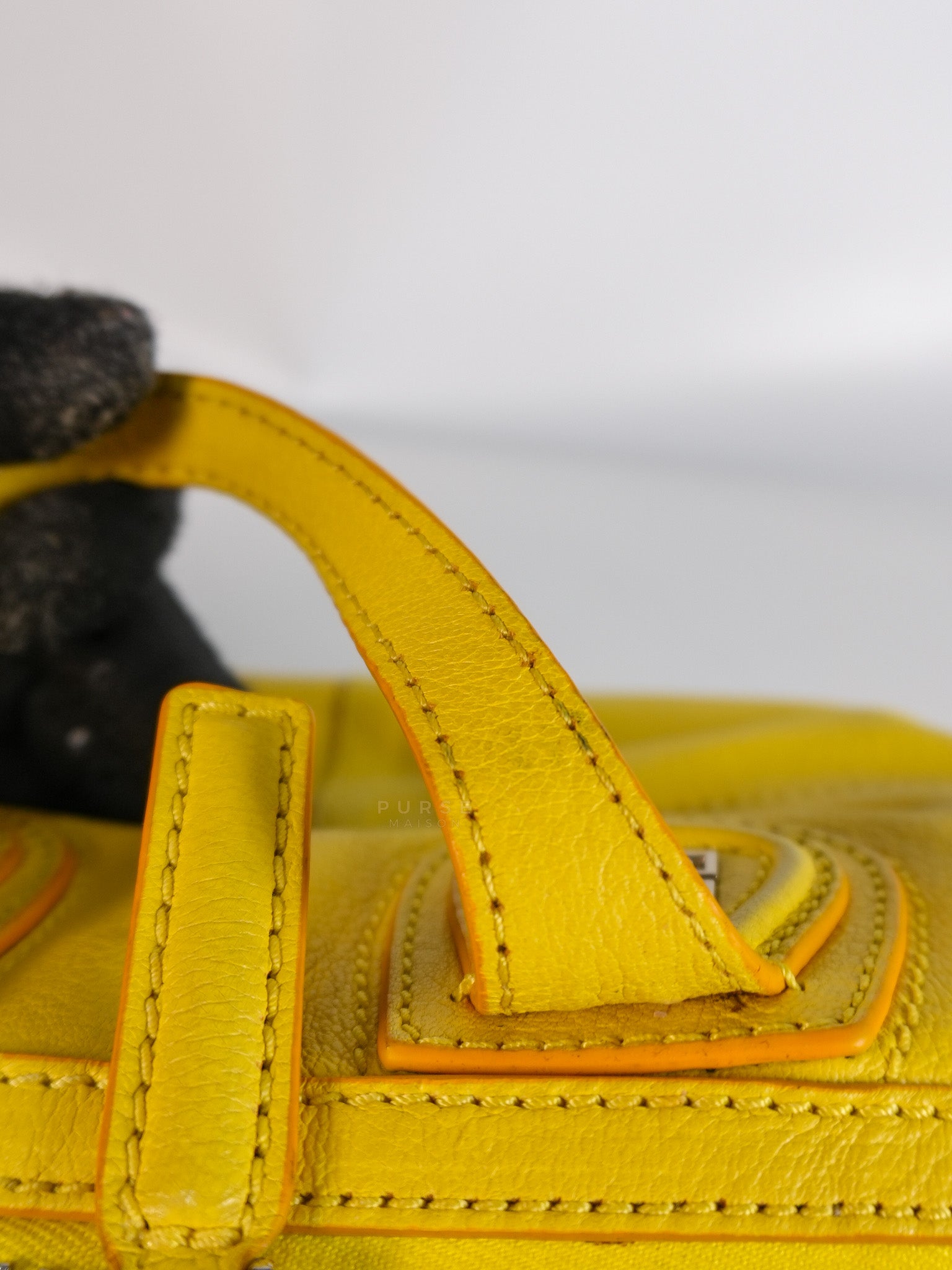 Nightingale Mini Crossbody Bag in Yellow Calfskin Leather | Purse Maison Luxury Bags Shop