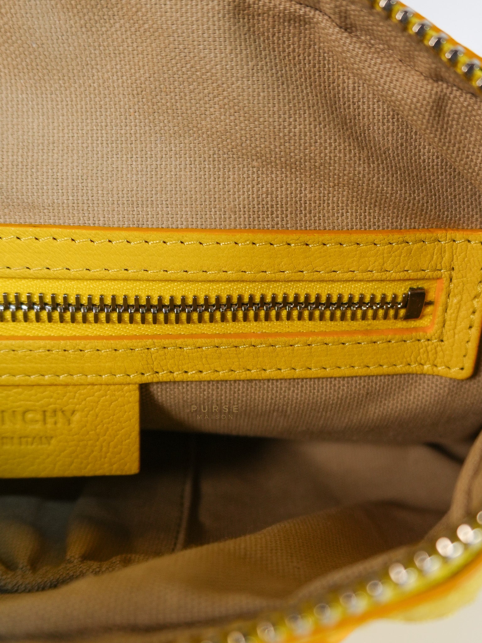 Nightingale Mini Crossbody Bag in Yellow Calfskin Leather | Purse Maison Luxury Bags Shop