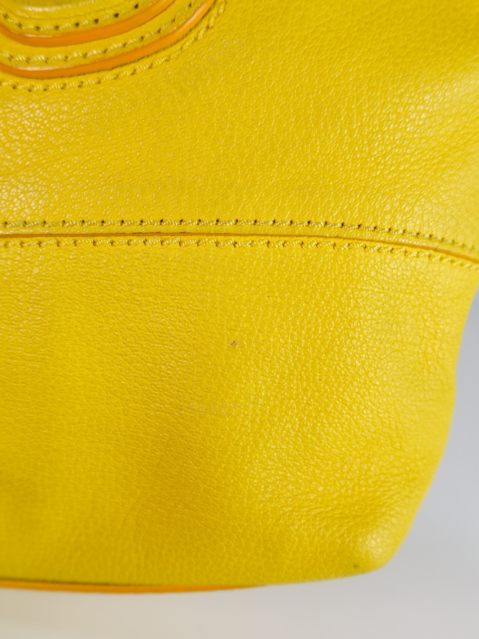 Nightingale Mini Crossbody Bag in Yellow Calfskin Leather | Purse Maison Luxury Bags Shop