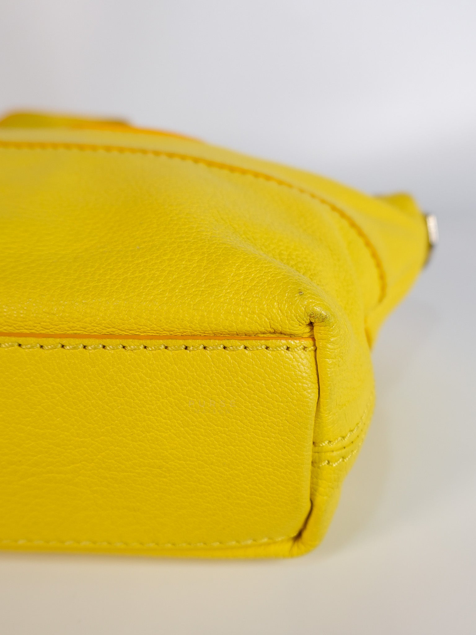 Nightingale Mini Crossbody Bag in Yellow Calfskin Leather | Purse Maison Luxury Bags Shop