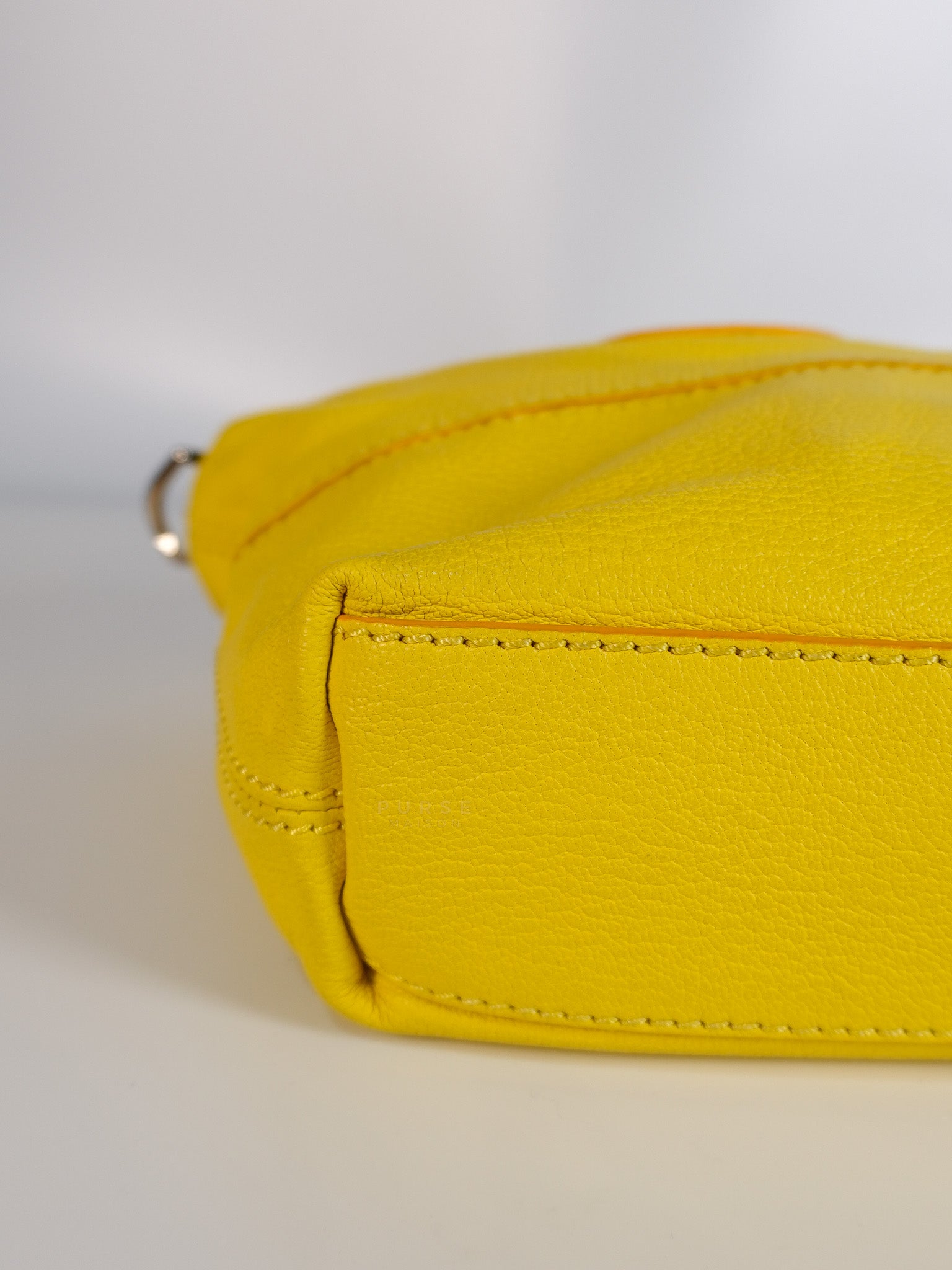 Nightingale Mini Crossbody Bag in Yellow Calfskin Leather | Purse Maison Luxury Bags Shop