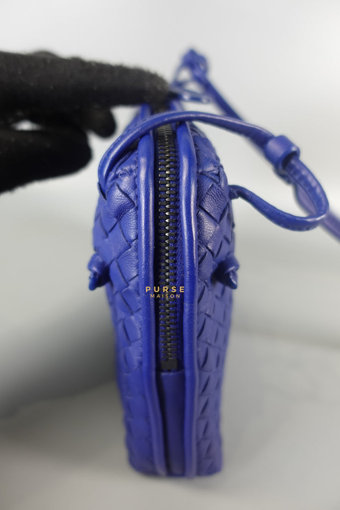 Nodini Crossbody Bag Intrecciato Nappa Small Blue | Purse Maison Luxury Bags Shop