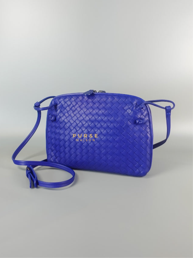 Nodini Crossbody Bag Intrecciato Nappa Small Blue | Purse Maison Luxury Bags Shop