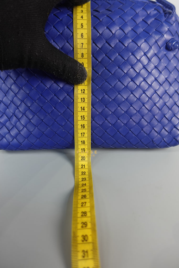 Nodini Crossbody Bag Intrecciato Nappa Small Blue | Purse Maison Luxury Bags Shop