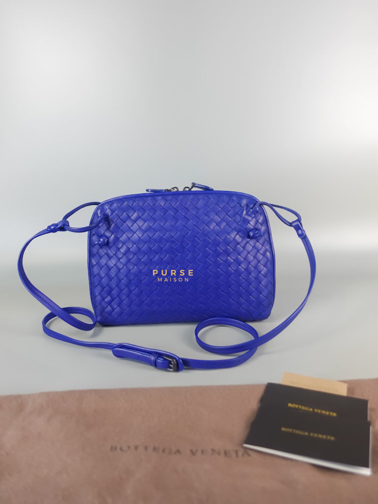 Nodini Crossbody Bag Intrecciato Nappa Small Blue | Purse Maison Luxury Bags Shop