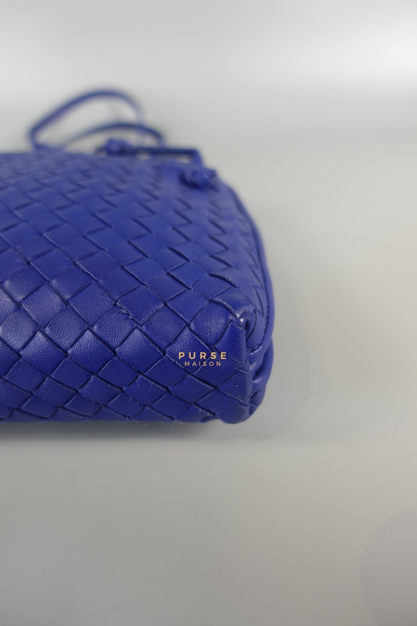 Nodini Crossbody Bag Intrecciato Nappa Small Blue | Purse Maison Luxury Bags Shop