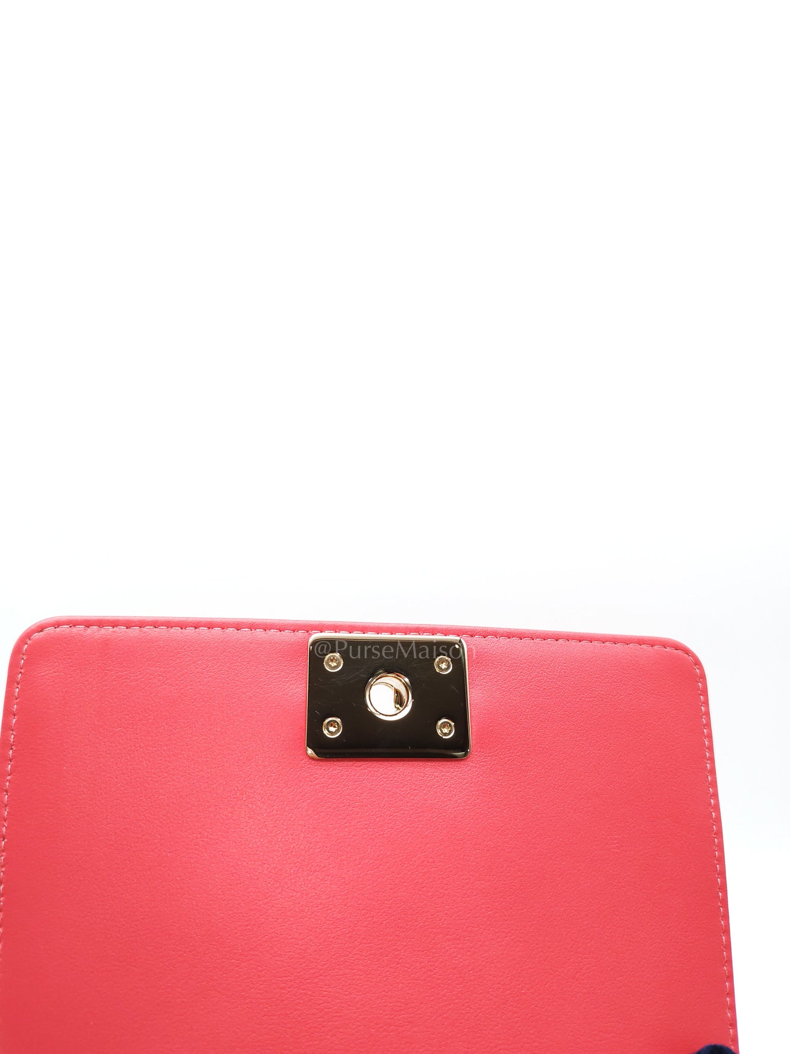 North South Boy Bag in Pink Lambskin Leather and Light Gold Hardware Series 29 | Purse Maison Luxury Bags Shop